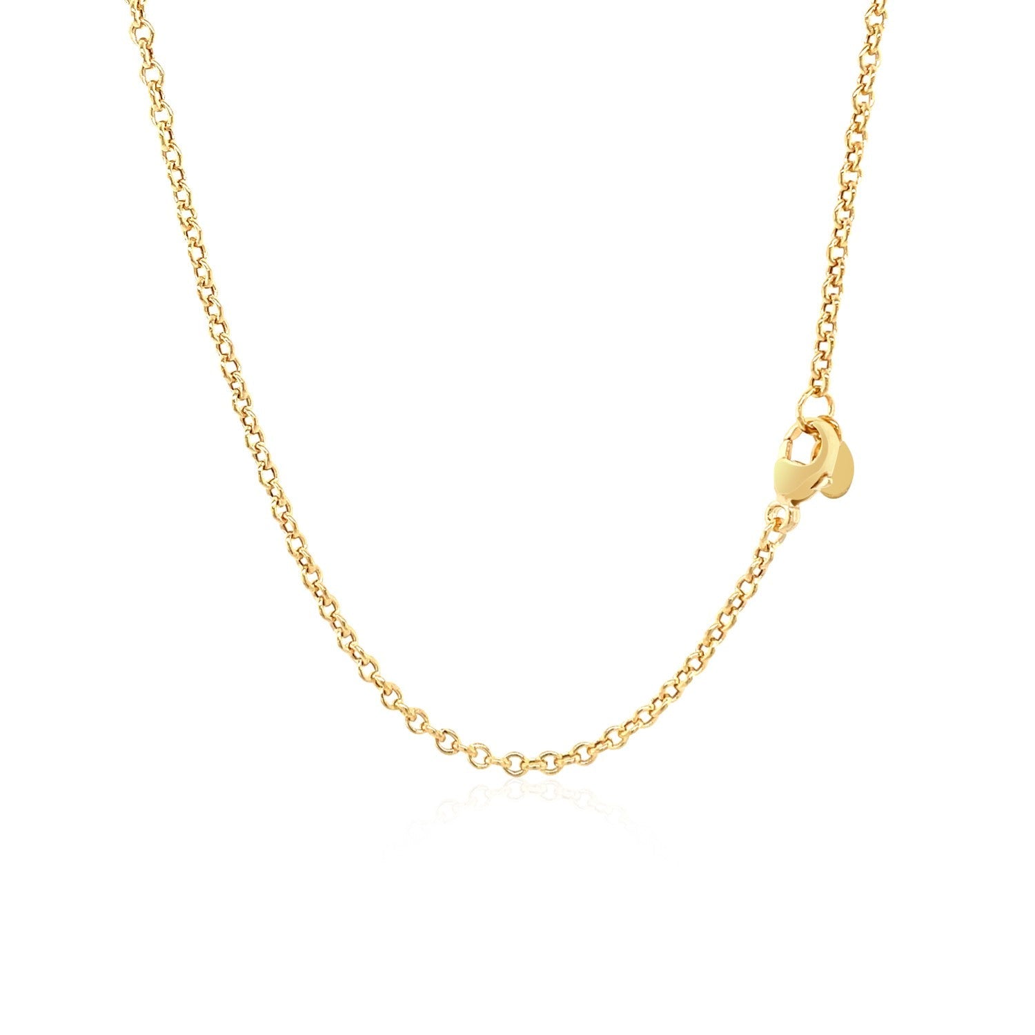 14k Yellow Gold Chain Necklace with Polished Knot by Bids.com