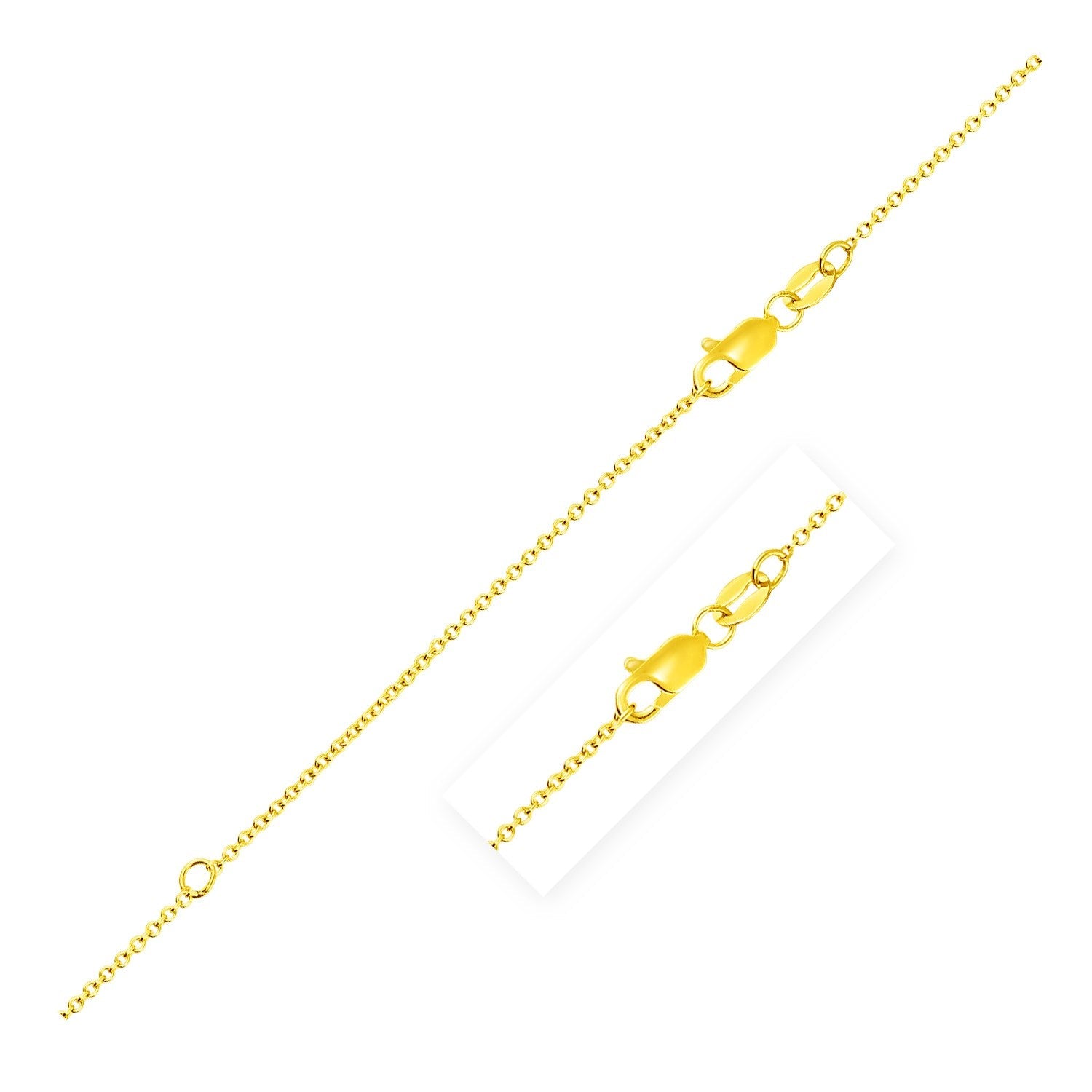 Extendable Cable Chain in 14k Yellow Gold (1.0mm) DestGlow