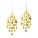 14K Yellow Gold Polished Chandelier Earring - earrings