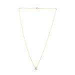 14k Yellow Gold MOP Evil Eye Necklace