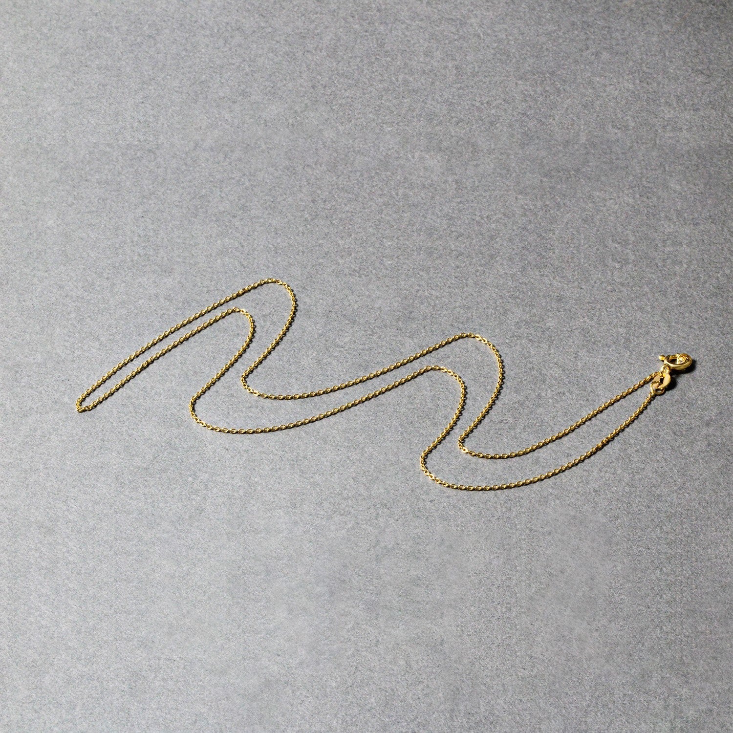 14k Yellow Gold Oval Cable Link Chain (0.97 mm) - DestGlow