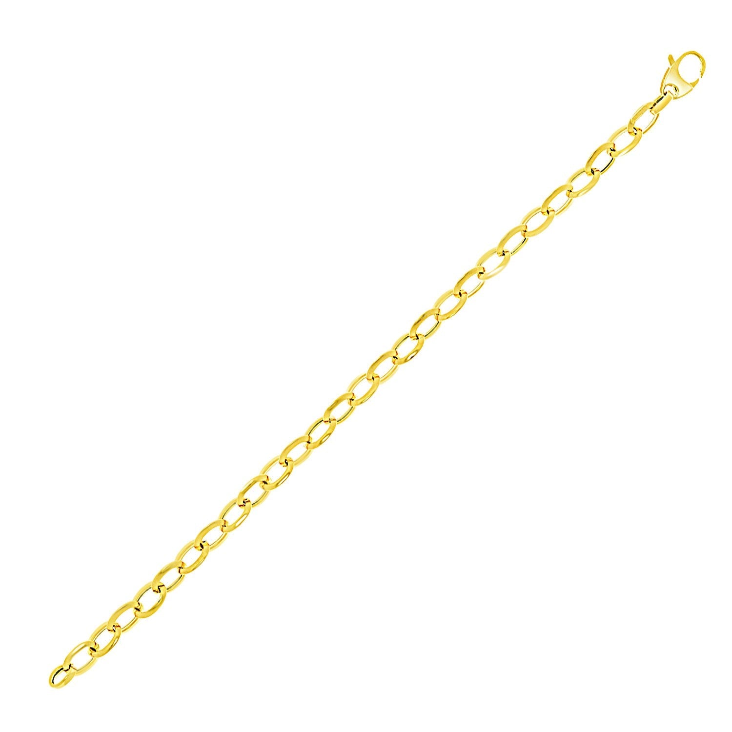 14k Yellow Gold Cable Chain Style Bracelet by Bids.com