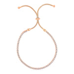 Adjustable Tennis Style Bracelet with Cubic Zirconia in Sterling Silver (5.10 mm) - DestGlow