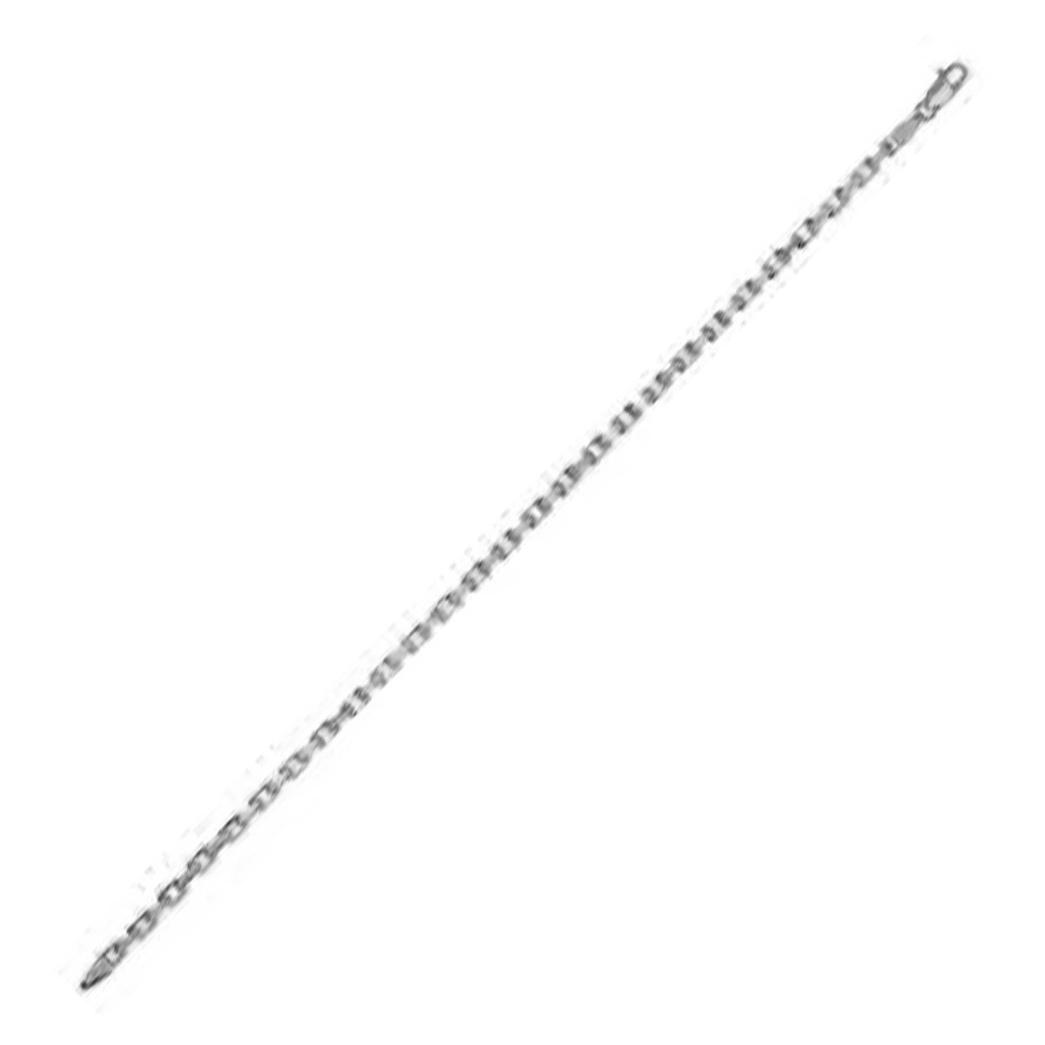 14k White Gold French Cable Link Chain (2.50 mm) by Avera Group