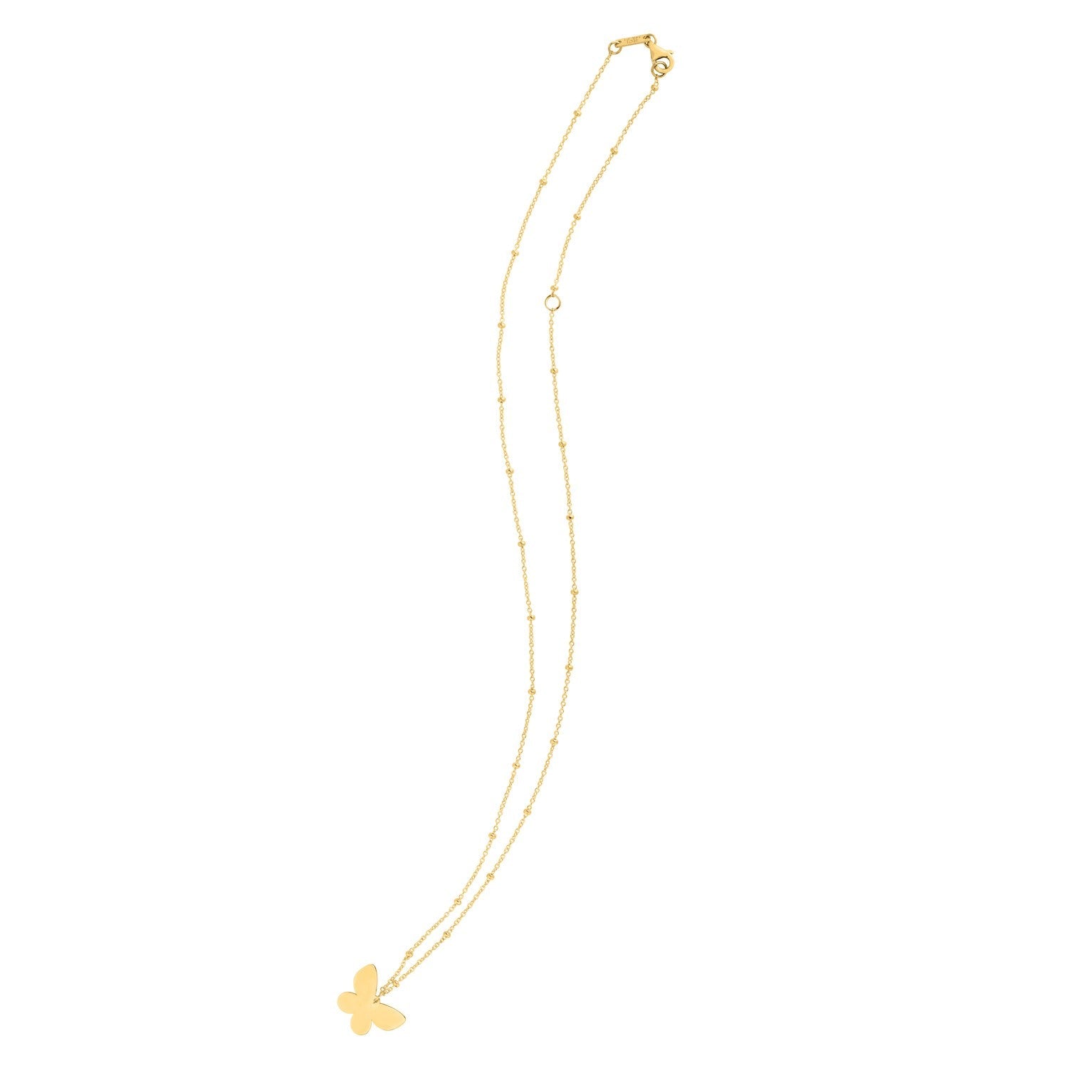 14k Yellow Gold Ppillon Butterfly Necklace by Avera Group