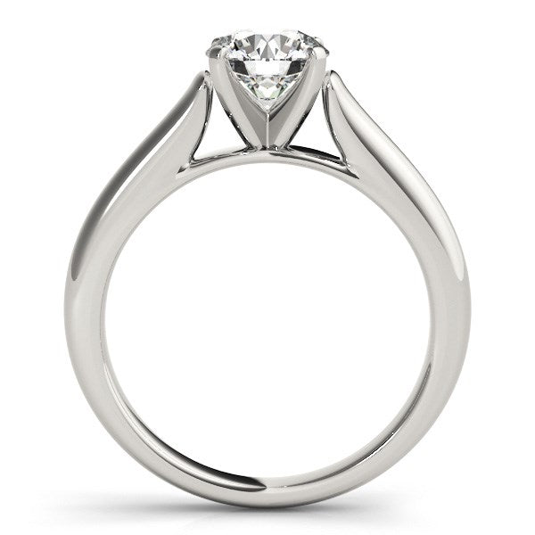 14k White Gold Cathedral Design Solitaire Diamond Engagement Ring (1 cttw) by Bids.com