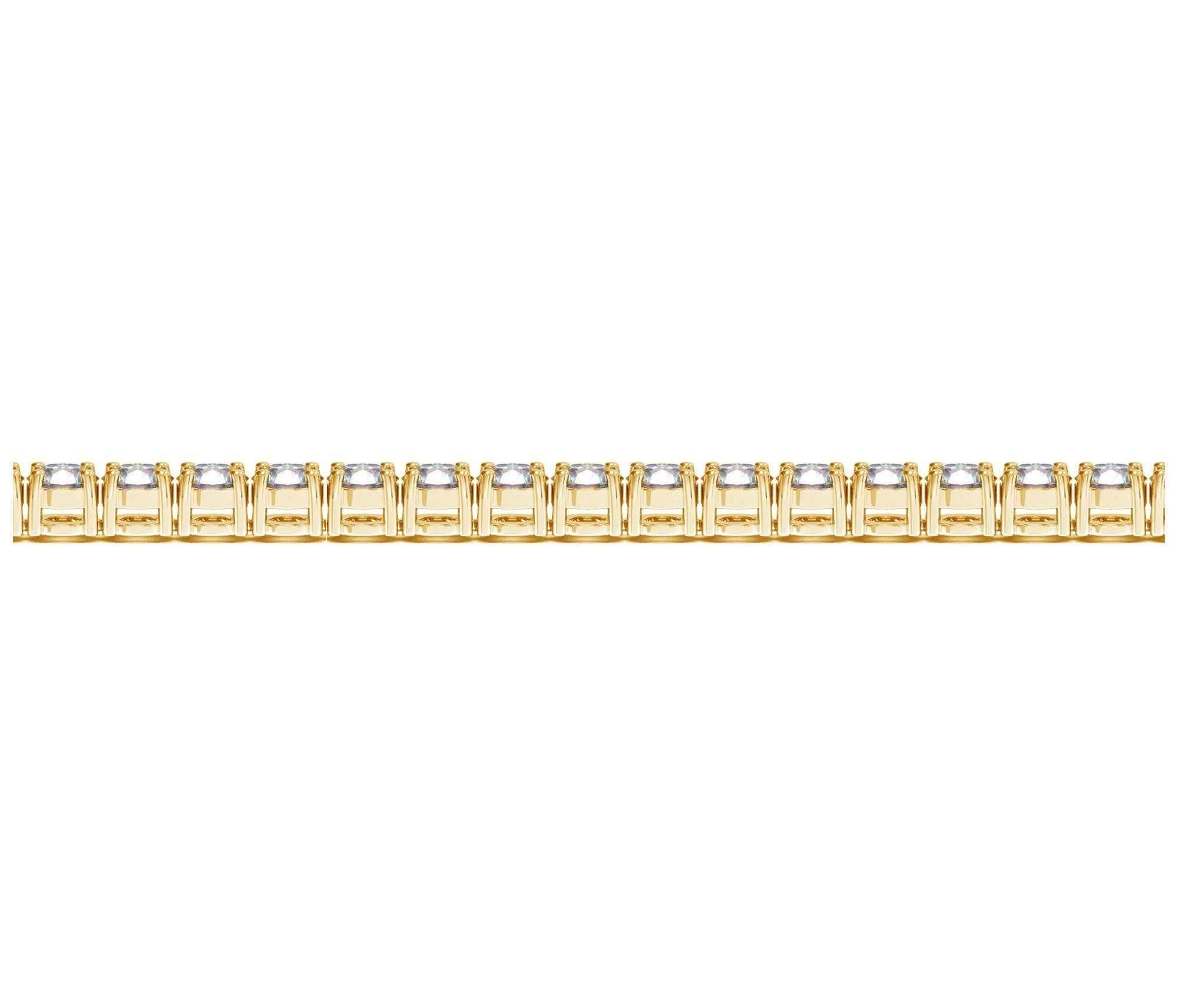Lab Grown Round Diamond Tennis Bracelet in 14k Yellow Gold (8 cctw F/G VS2/SI1)