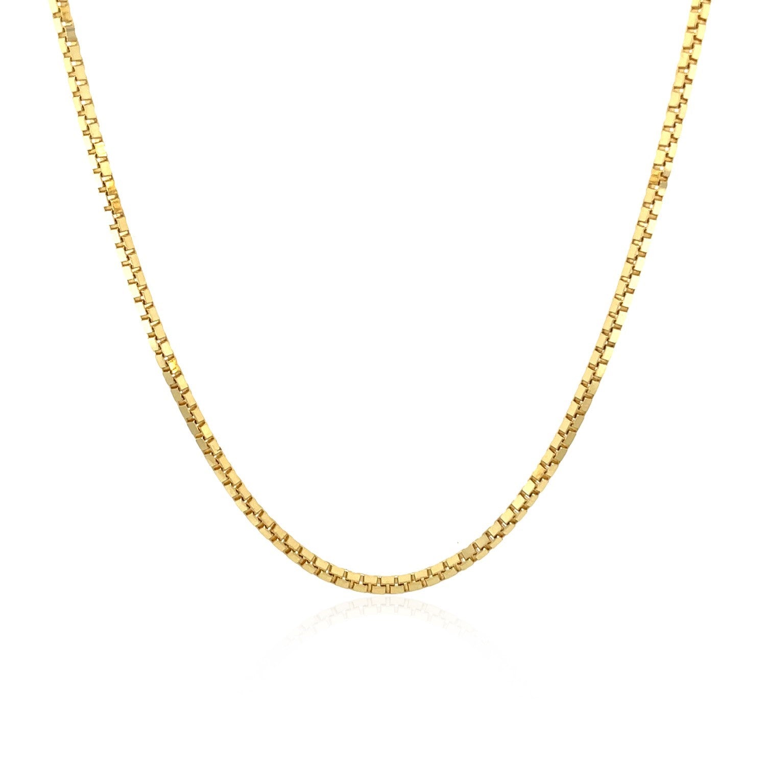 10k Yellow Gold Classic Box Chain (1.40 mm) by Bids.com