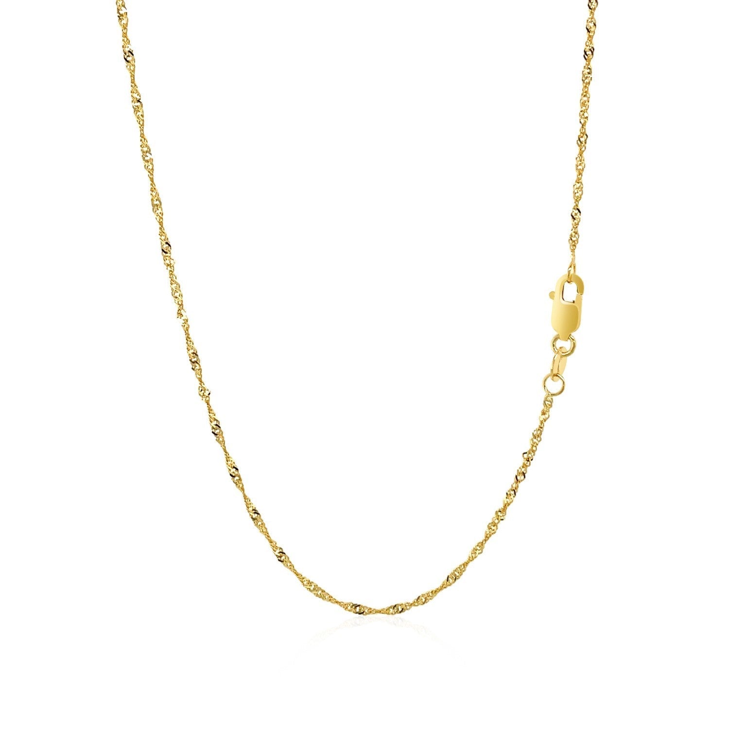 10k Yellow Gold Singapore Chain (1.50 mm) by Avera Group