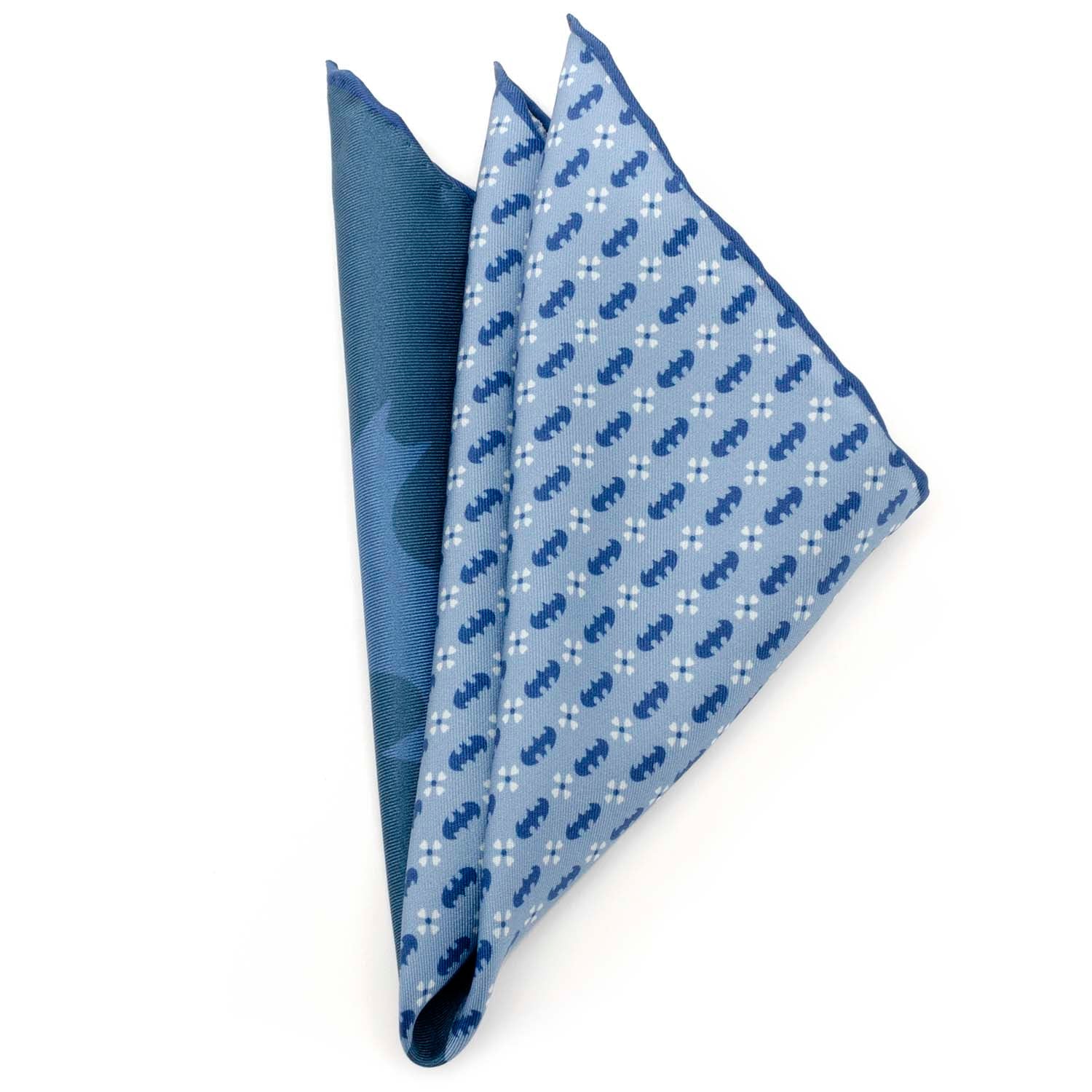 DC Batman Multi Motif Blue Pocket Square by Cufflinks.com