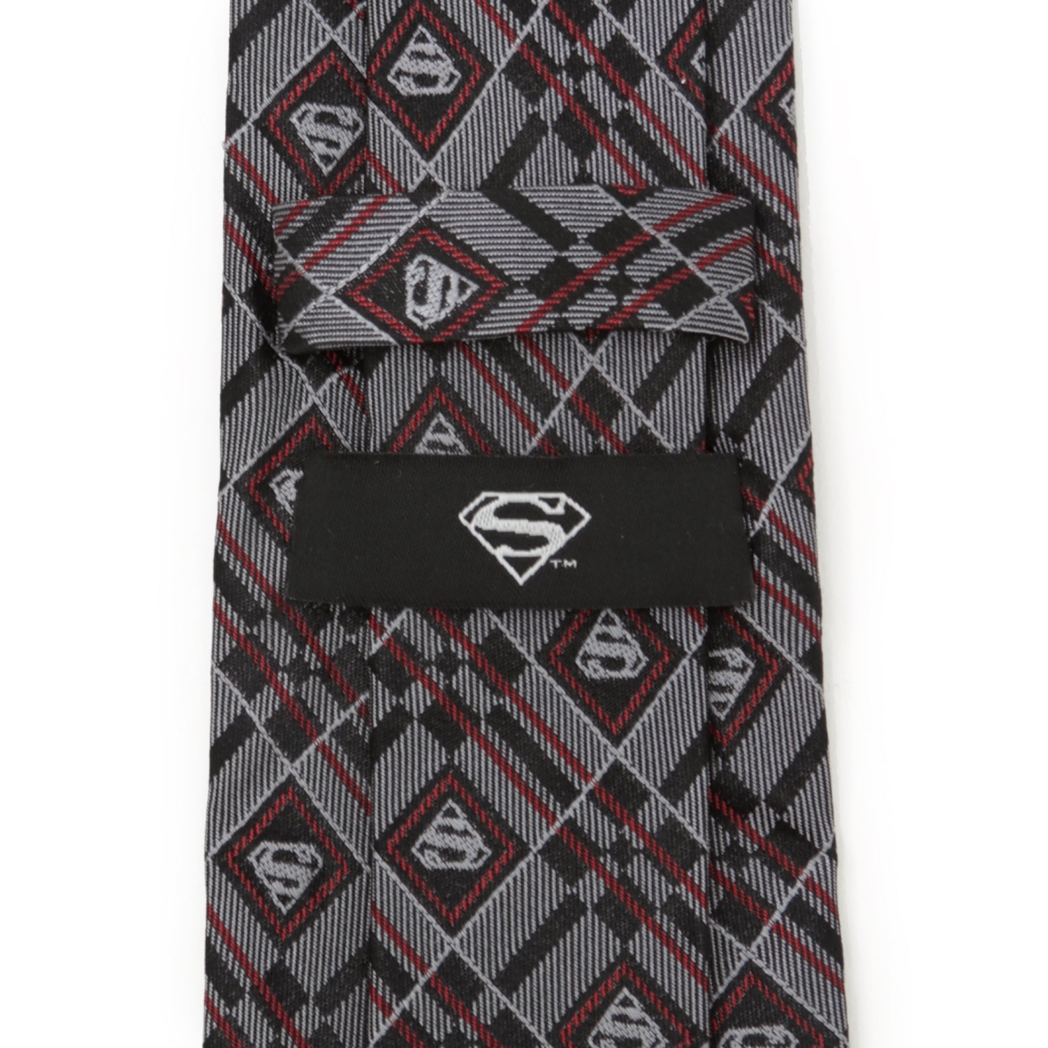 DC Superman Geometric Gray Silk Men&