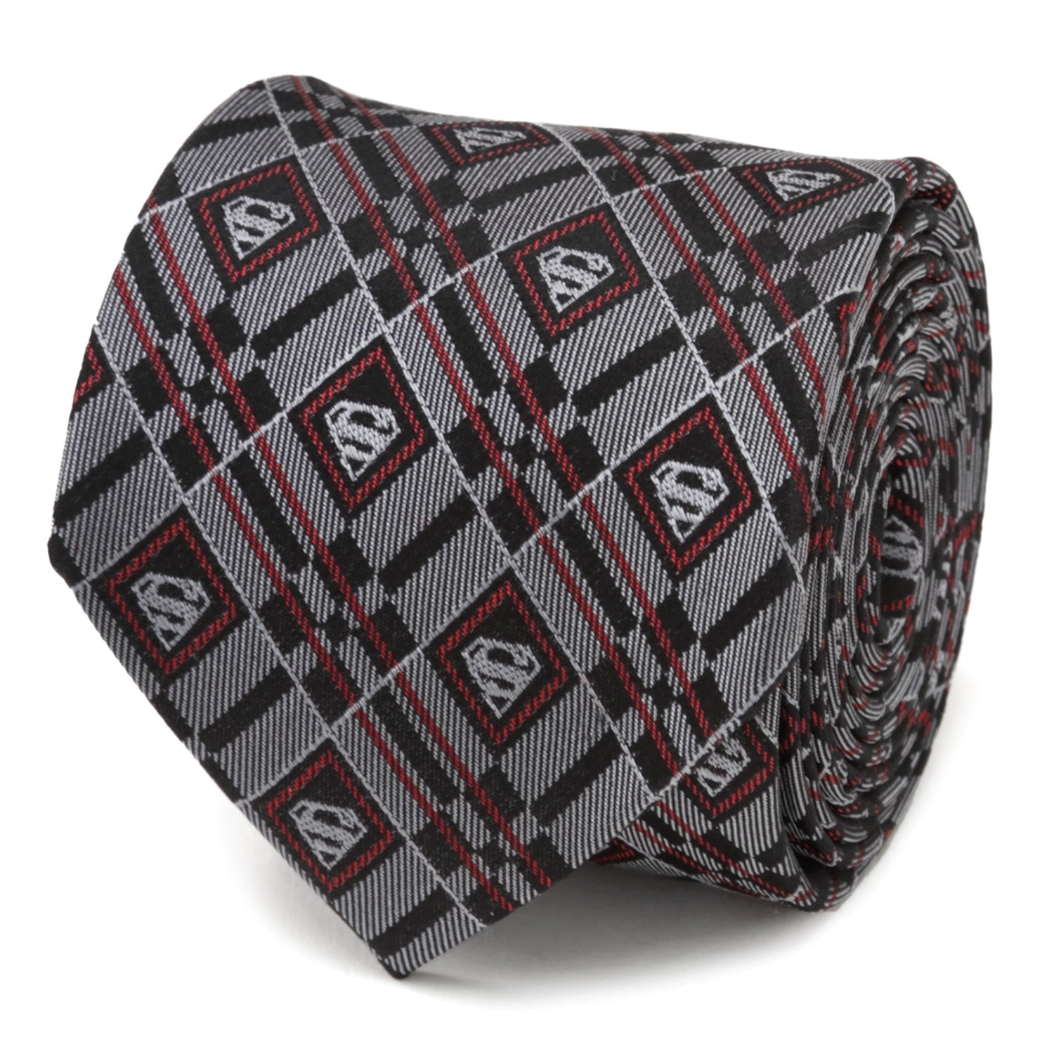 DC Superman Geometric Gray Silk Men&