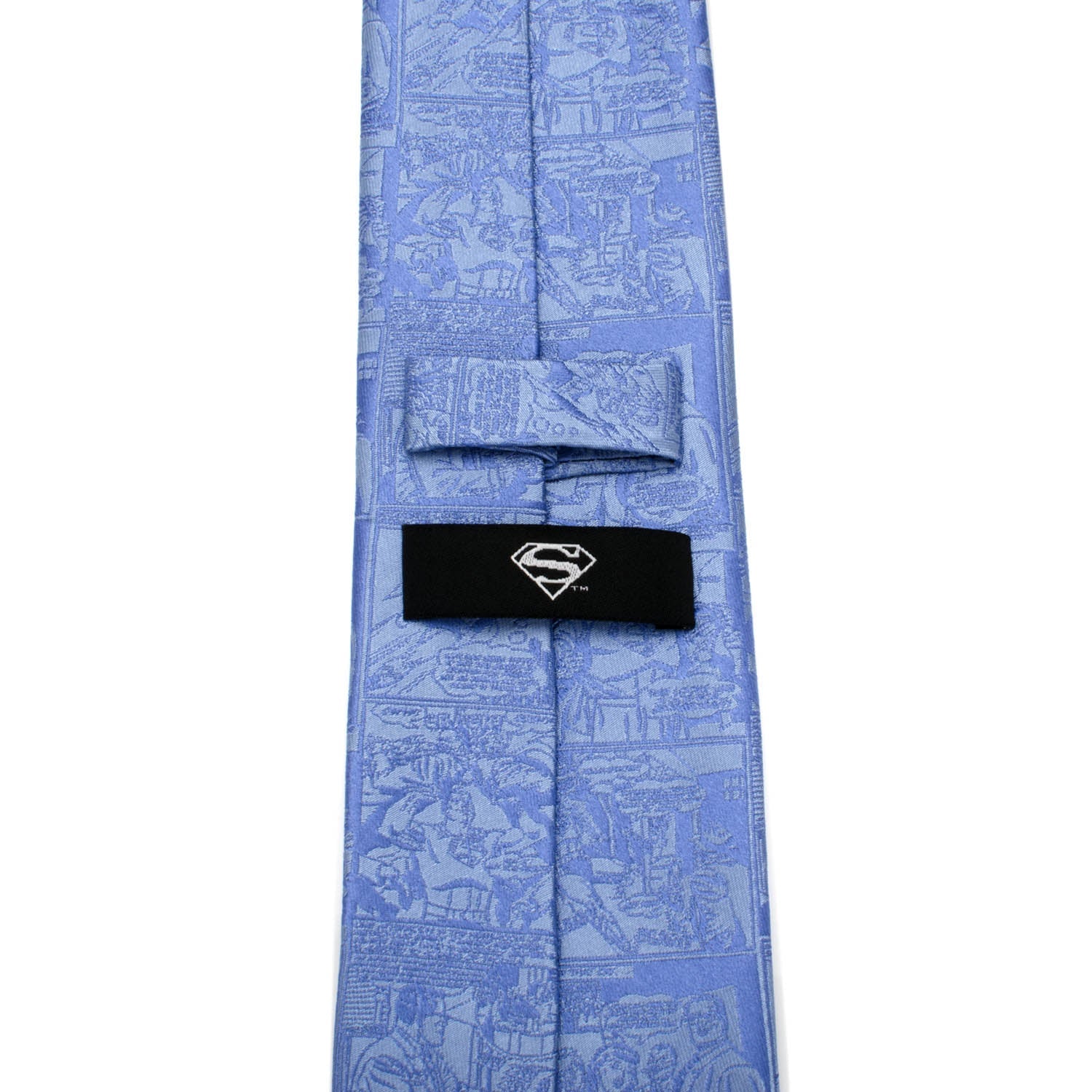 DC Superman Comic Blue Mens Tie DestGlow