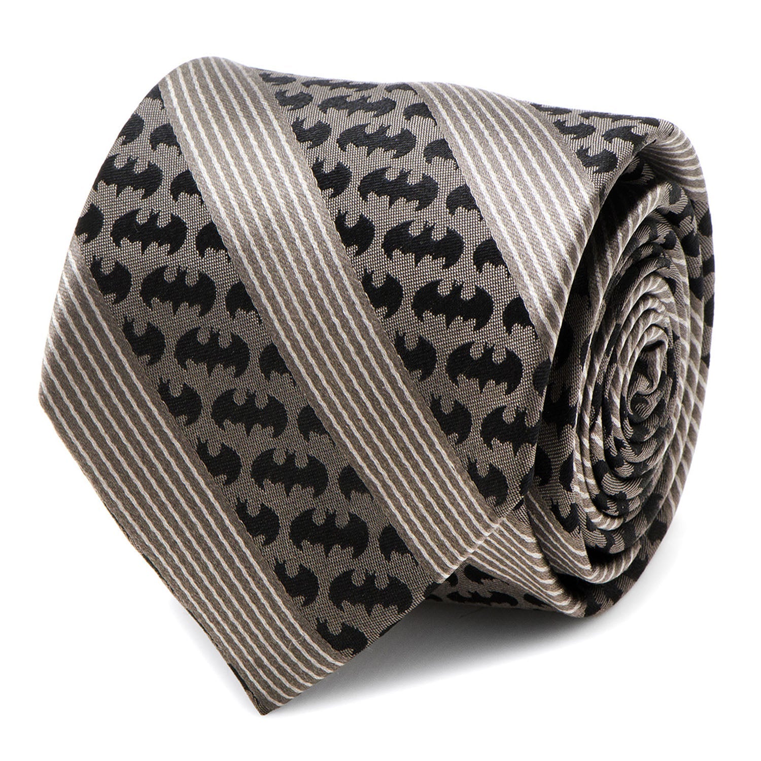 DC Batman Black Pinstripe Tie by Cufflinks.com