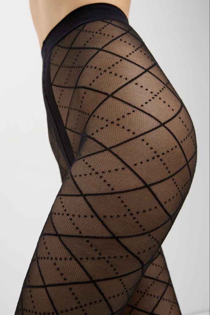 Fantasy Tights Conte Design - Diamond Pattern and a Mesh Effect