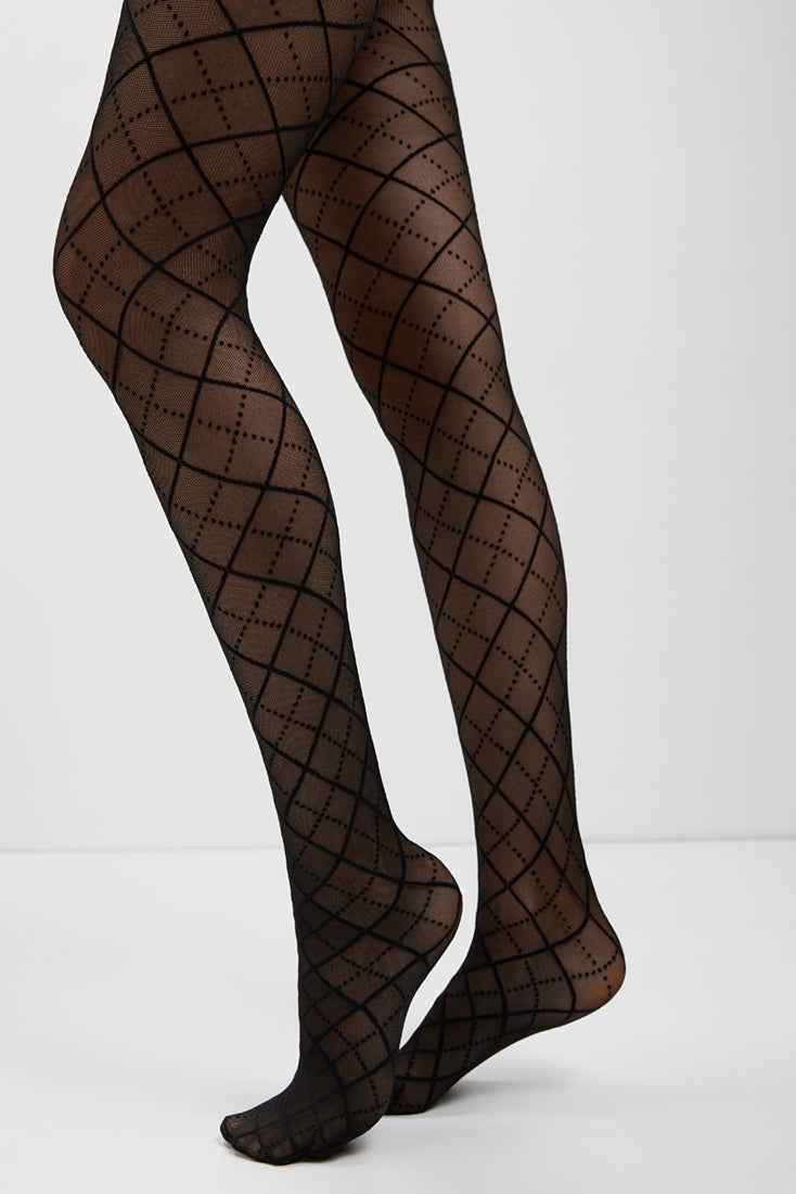 Fantasy Tights Conte Design - Diamond Pattern and a Mesh Effect