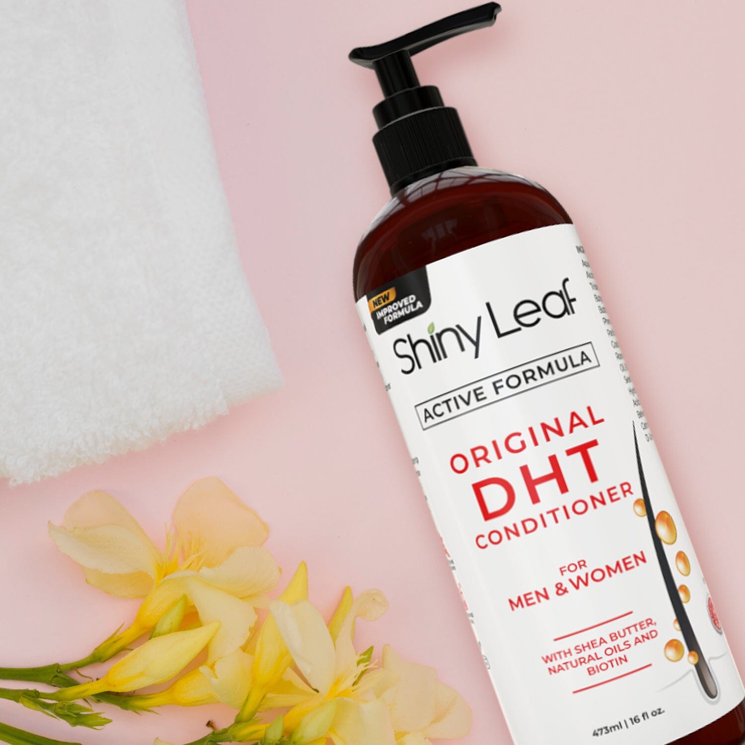DHT Blocker Hair Loss Conditioner with Castor Oil & Biotin — 16 oz by Shiny Leaf