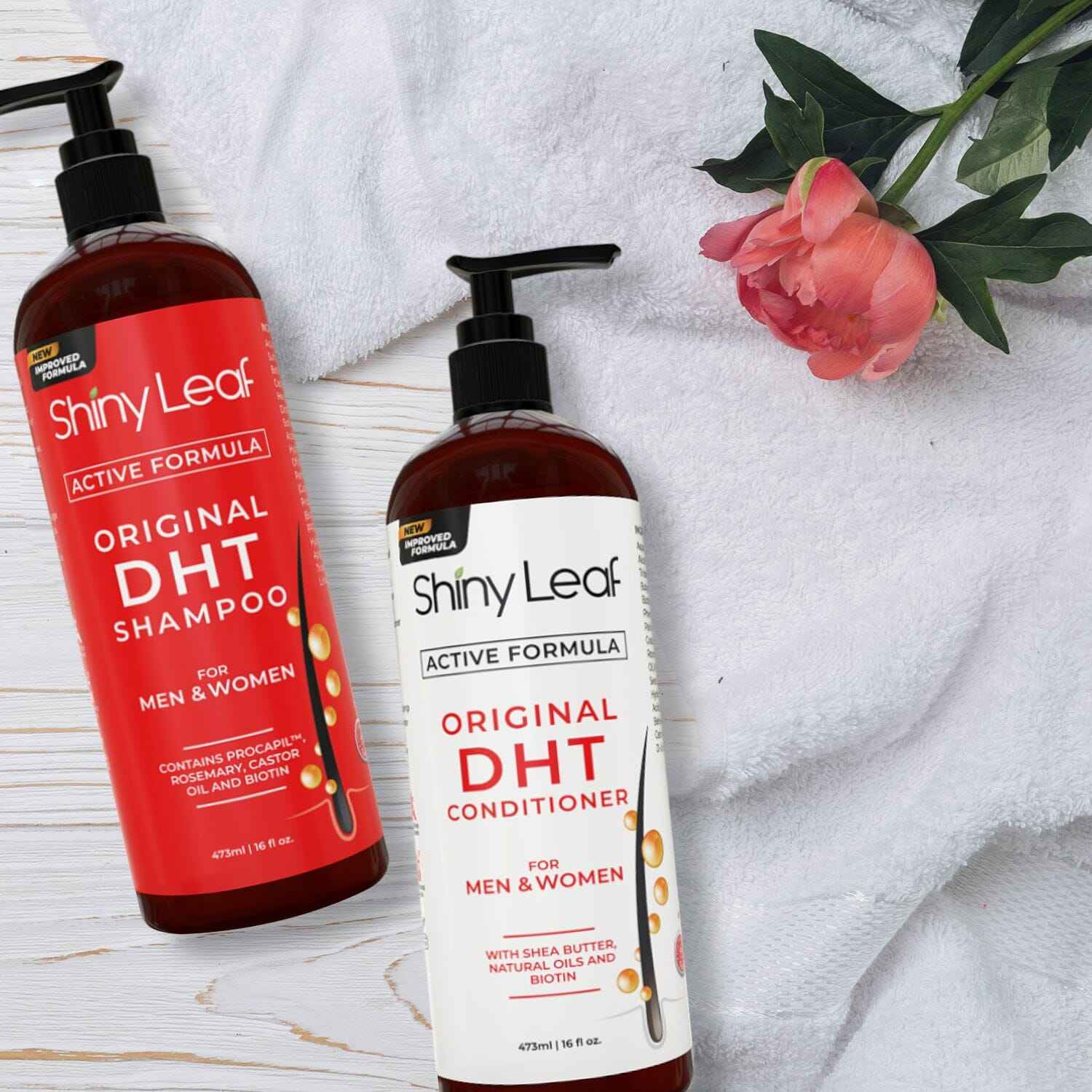 DHT Blocker Anti Hair Loss Shampoo and Conditioner set with Biotin (2 x 16 Oz)