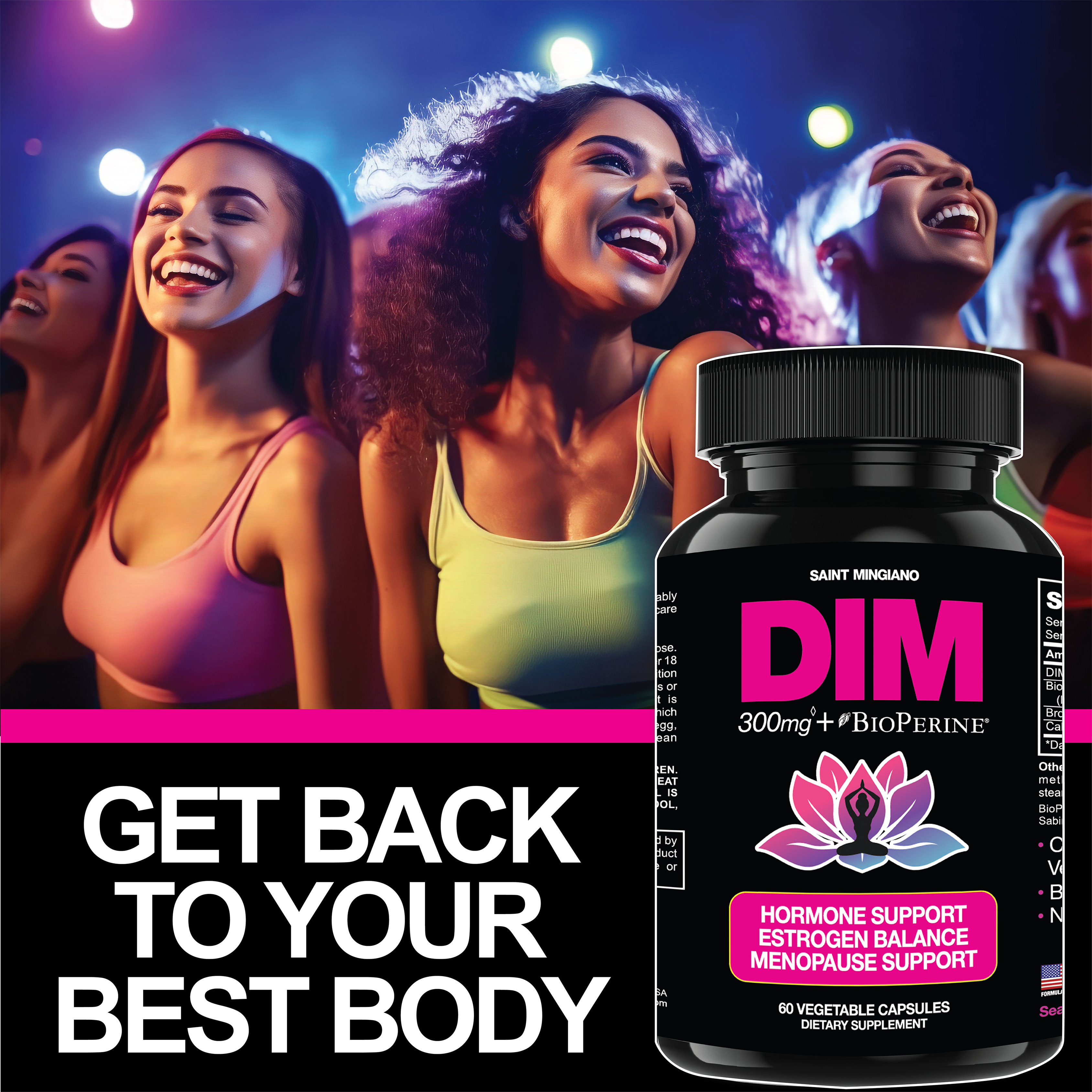 DIM Supplement 300 mg Supplements | Hormone Estrogen and Menopause Balance for Women DestGlow