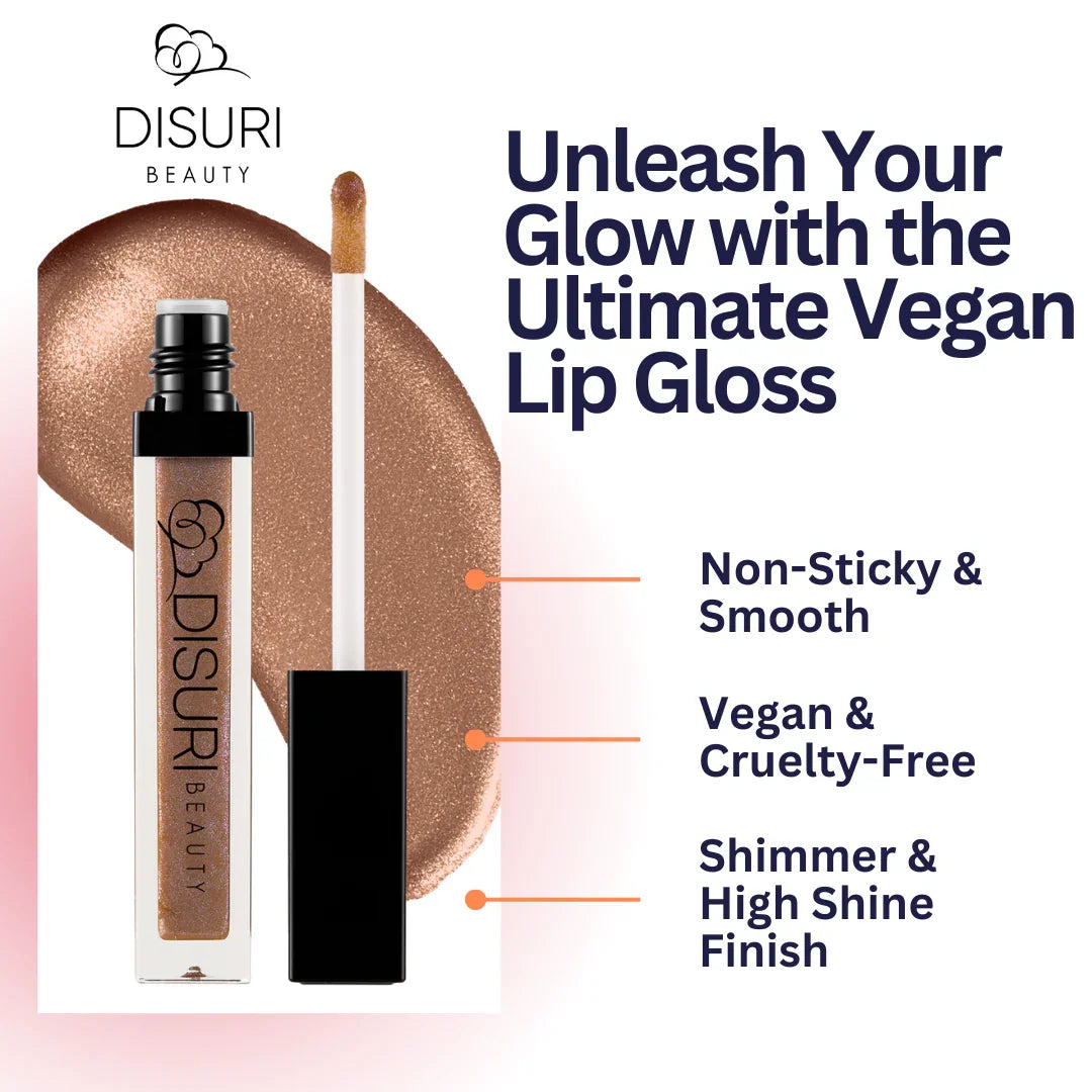 DISURI Beauty Shimmer Blast Lip Gloss - Honey Goddess (S25)