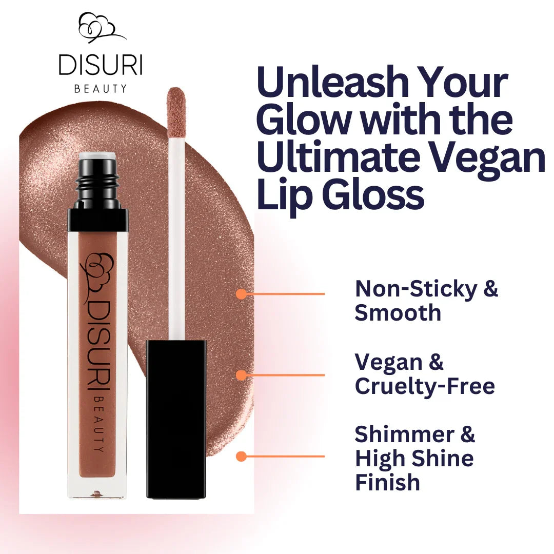 DISURI Beauty Shimmer Blast Lip Gloss - Honeybun (S24)