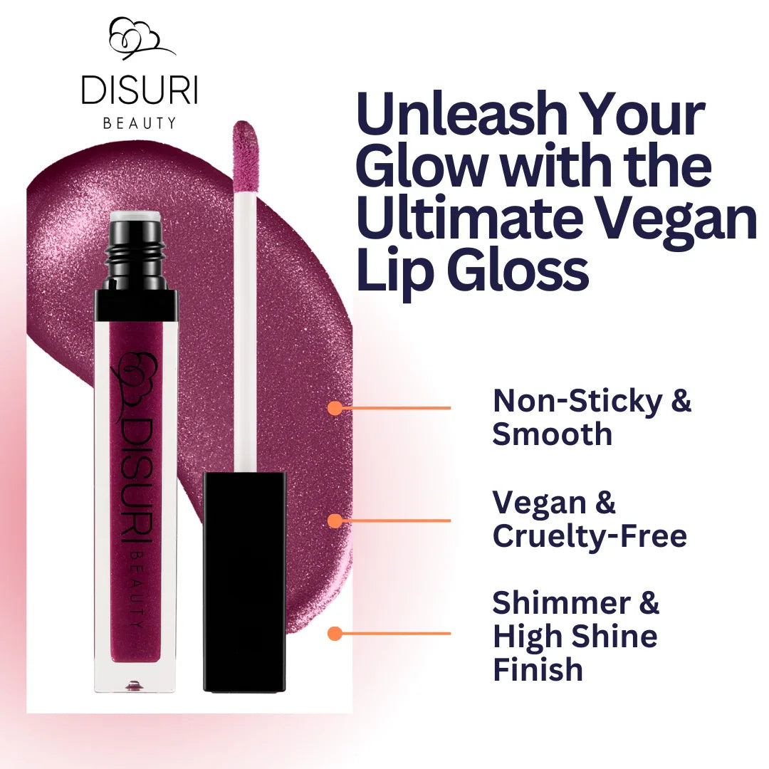DISURI Beauty Shimmer Blast Lip Gloss - Sexy Berry Dreams (S20) DestGlow