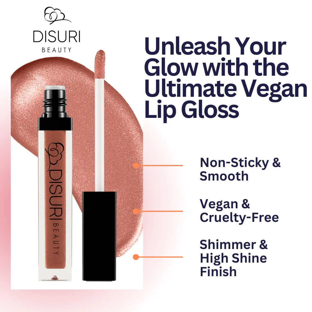 DISURI Beauty Shimmer Blast Lip Gloss - Sugar Pie (S26)
