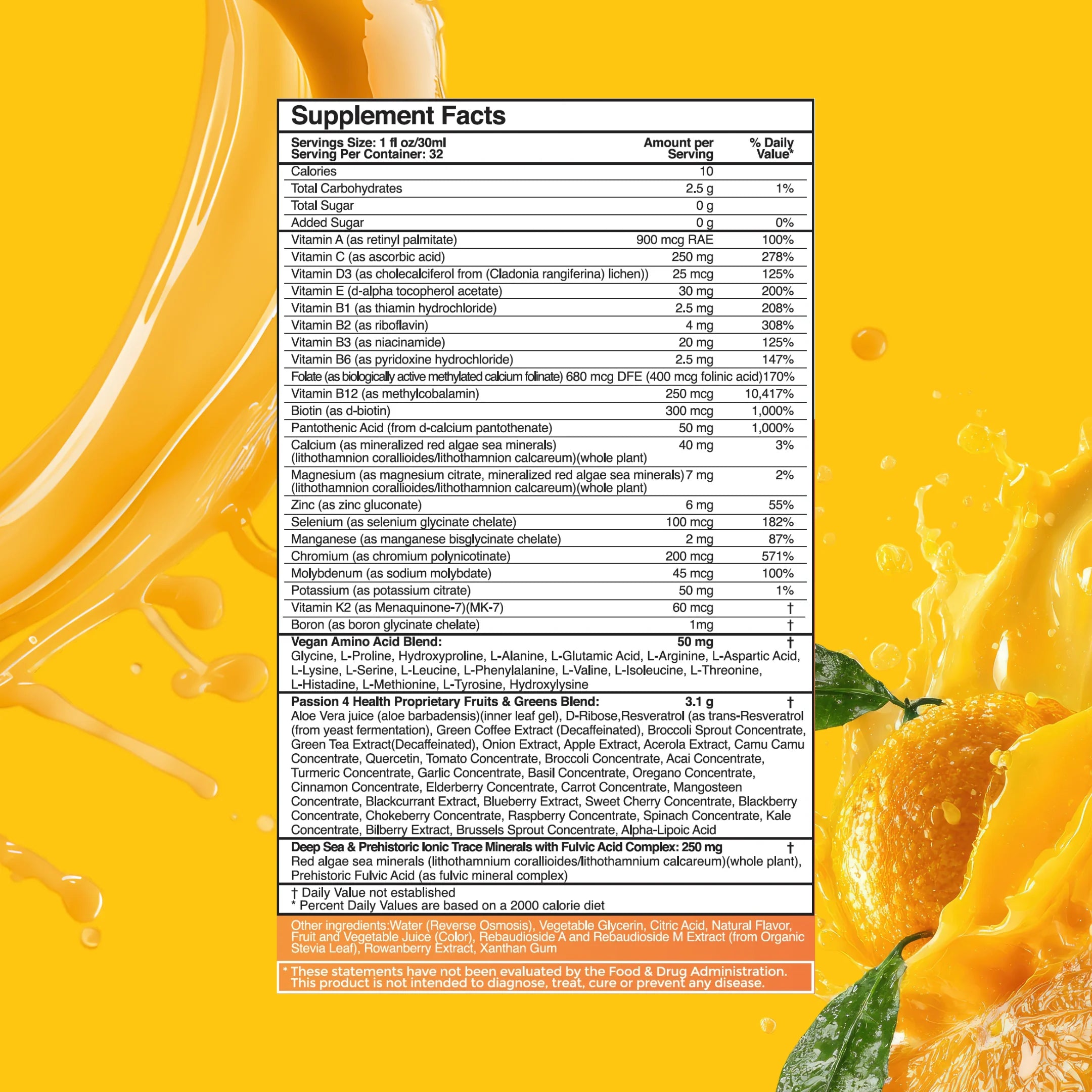 Daily Liquid Multivitamin + Minerals by Passion 4 Health