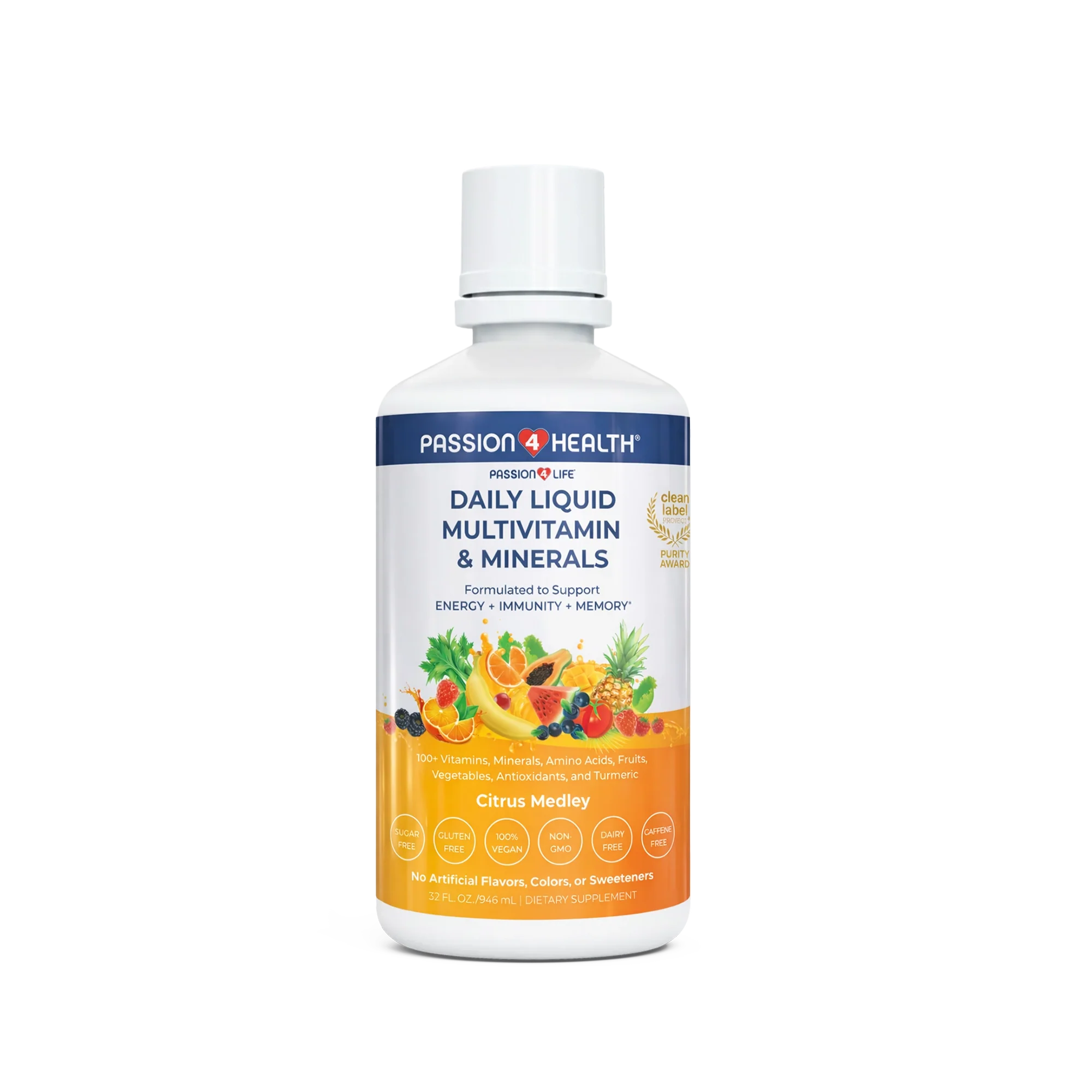 Daily Liquid Multivitamin + Minerals by Passion 4 Health