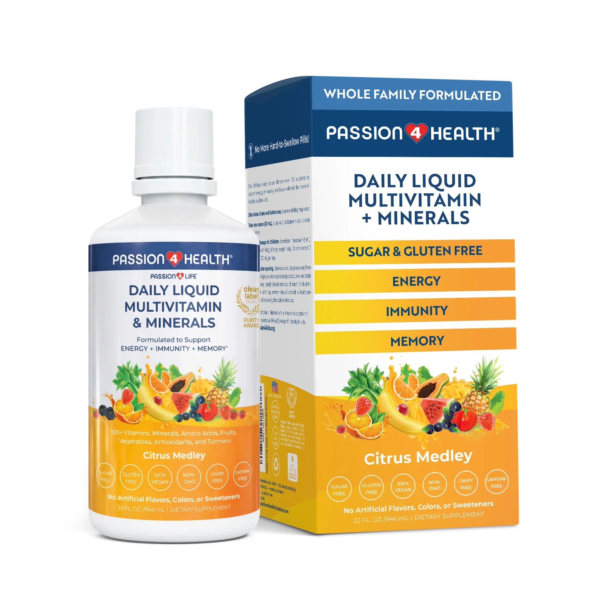 Daily Liquid Multivitamin + Minerals by Passion 4 Health
