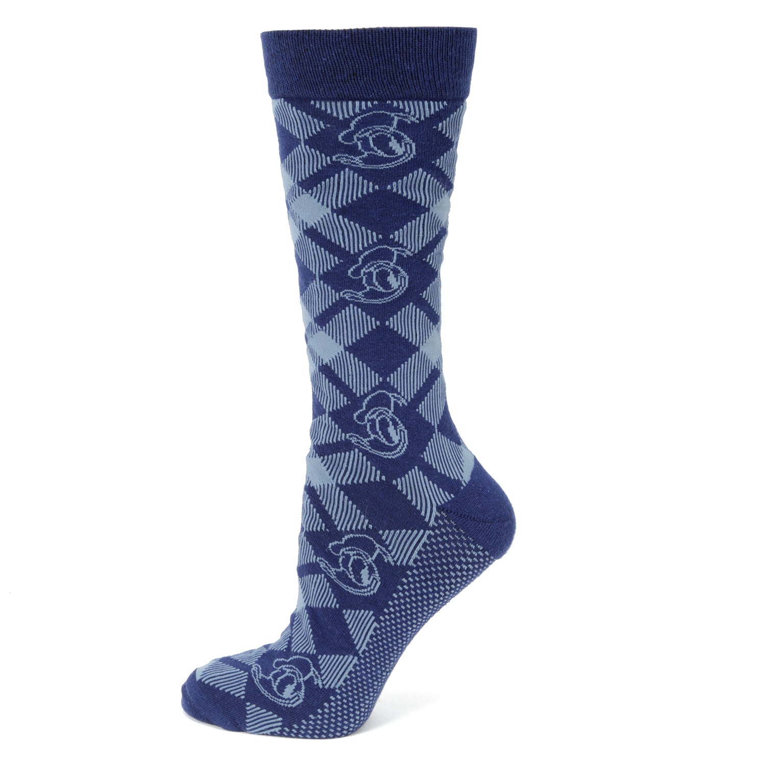 Disney Donald Duck Plaid Socks and Mickey Mouse Blue Lapel Pin Gift Set by Cufflinks.com