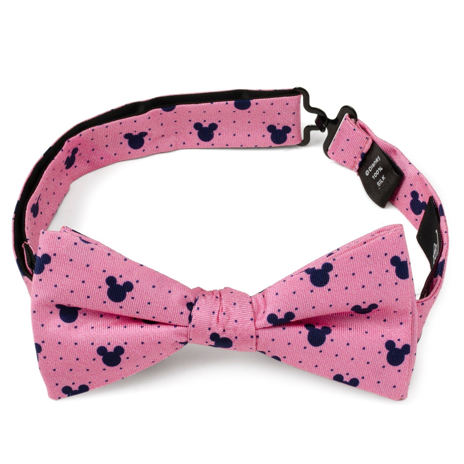 Disney Mickey Mouse Pink Dot Silhouette Pre-Tied Bow Tie by Cufflinks.com