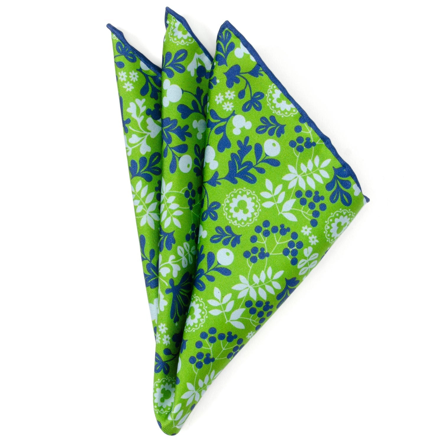 Disney Mickey Mouse Floral Green Pocket Square by Cufflinks.com