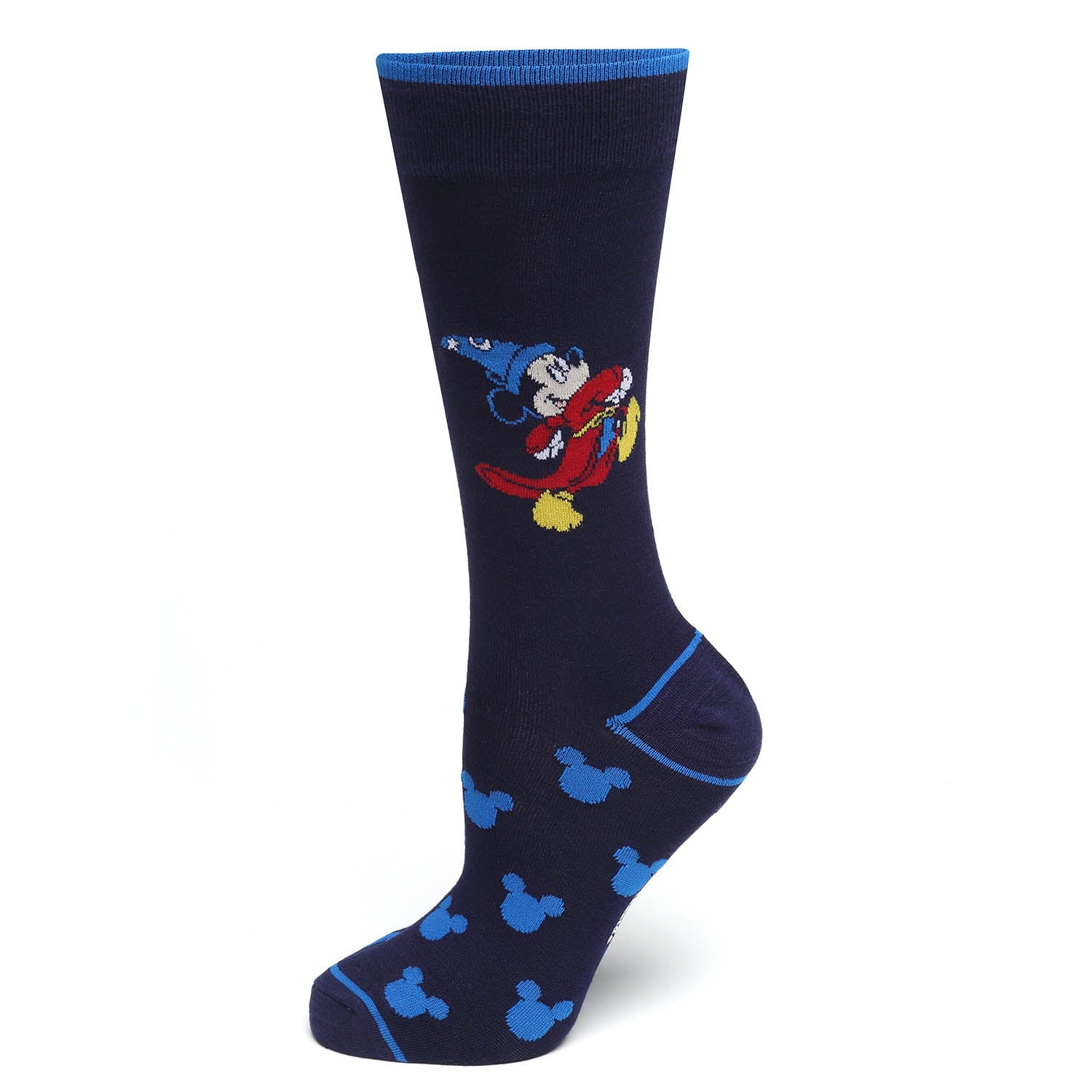 Disney Fantasia Mickey Mouse Navy Socks and Blue Lapel Pin Gift Set by Cufflinks.com