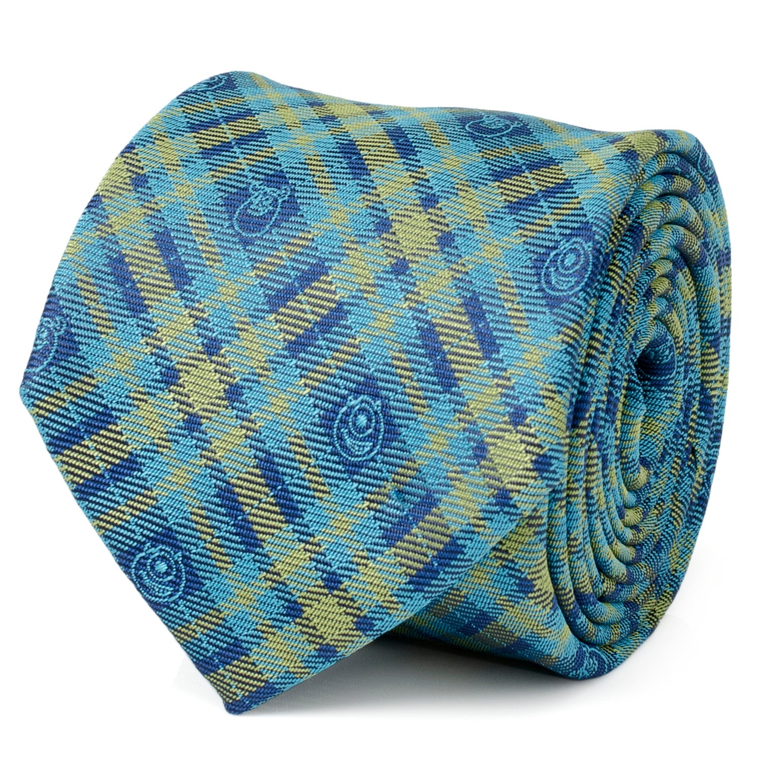 Disney Pixar Monsters Inc. Plaid Blue and Green Tie by Cufflinks.com