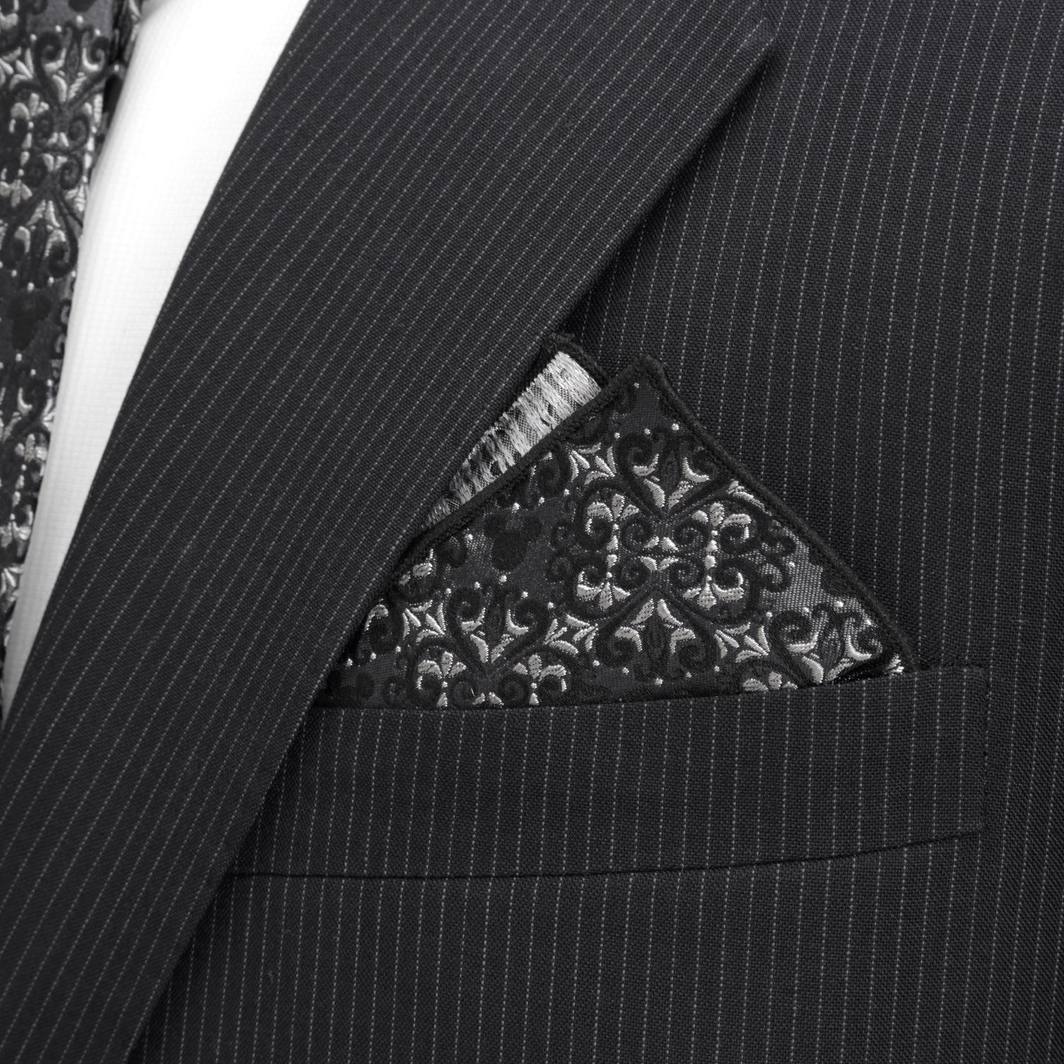 Disney Mickey Mouse Damask Pocket Square and Bow Tie Gift Set by Cufflinks.com