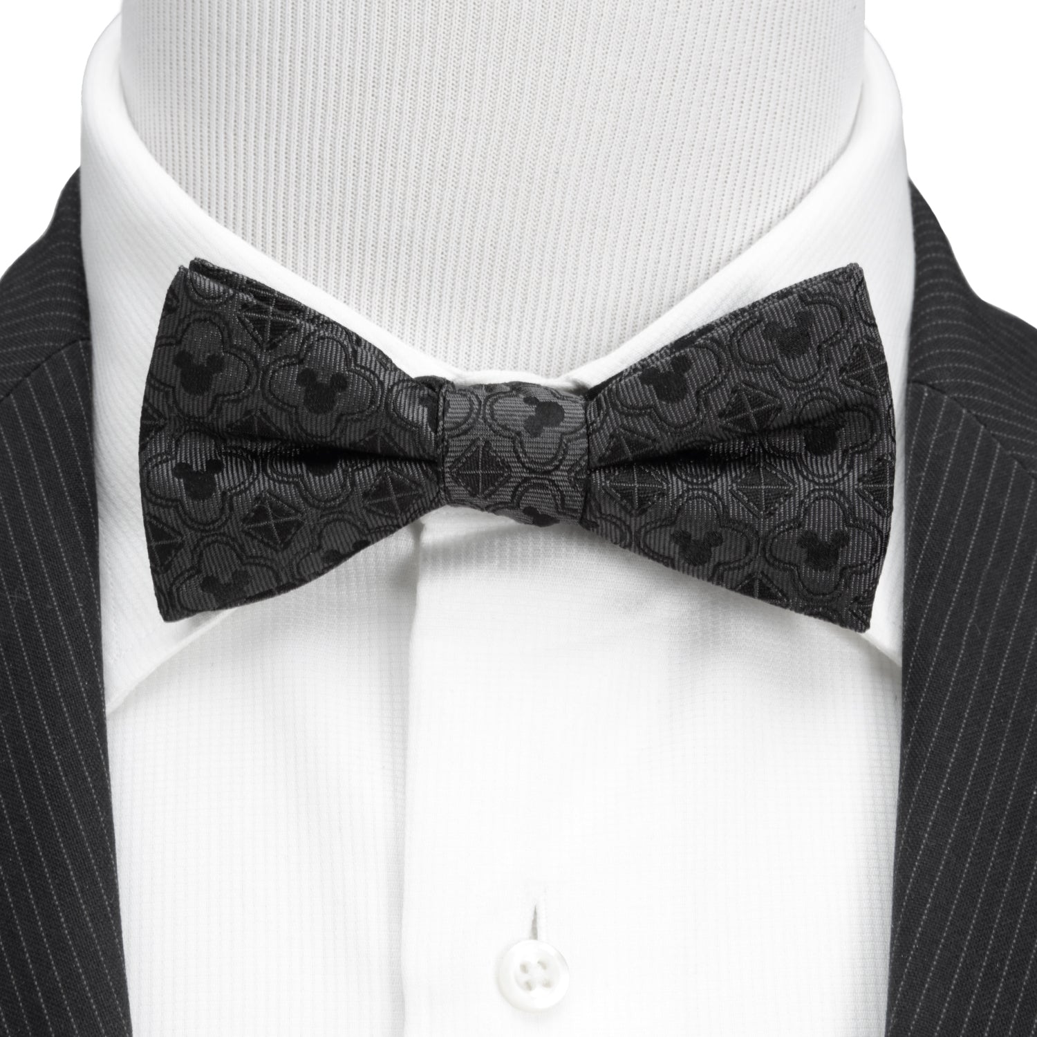 Disney Mickey Mouse Pattern Black Bow Tie by Cufflinks.com