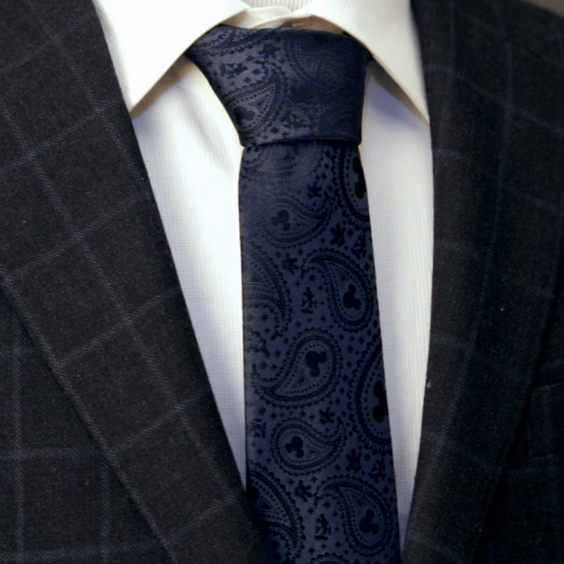 Disney Mickey Mouse Navy Paisley Men&