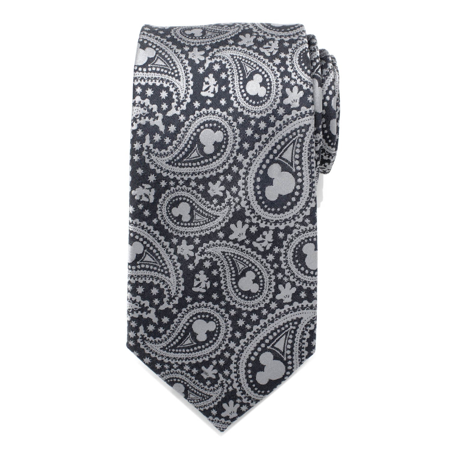 Disney Mickey Mouse Gray Paisley Mens Tie by Cufflinks.com