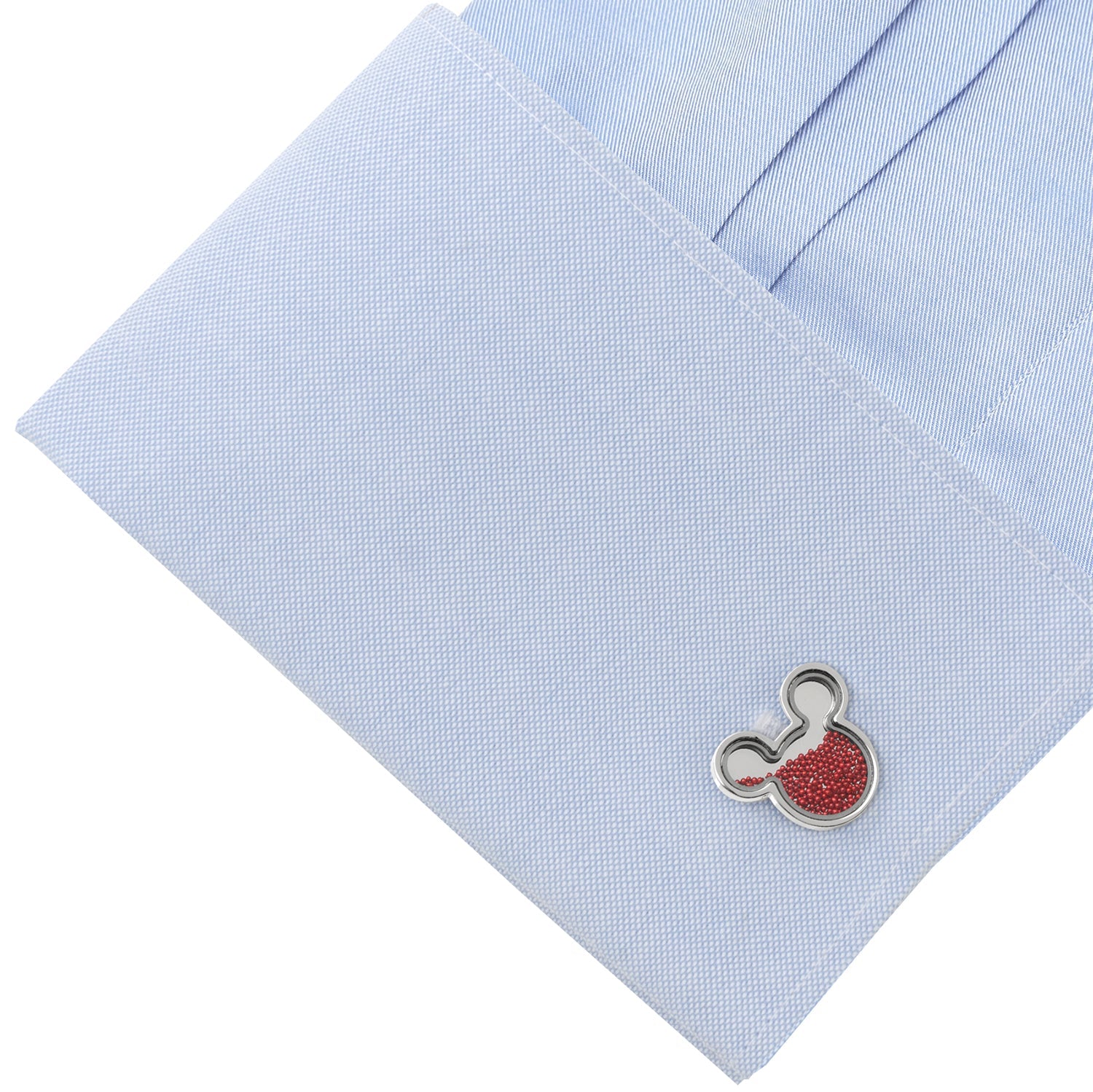 Disney Mickey Mouse Silhouette Red Caviar Bead Cufflinks by Cufflinks.com