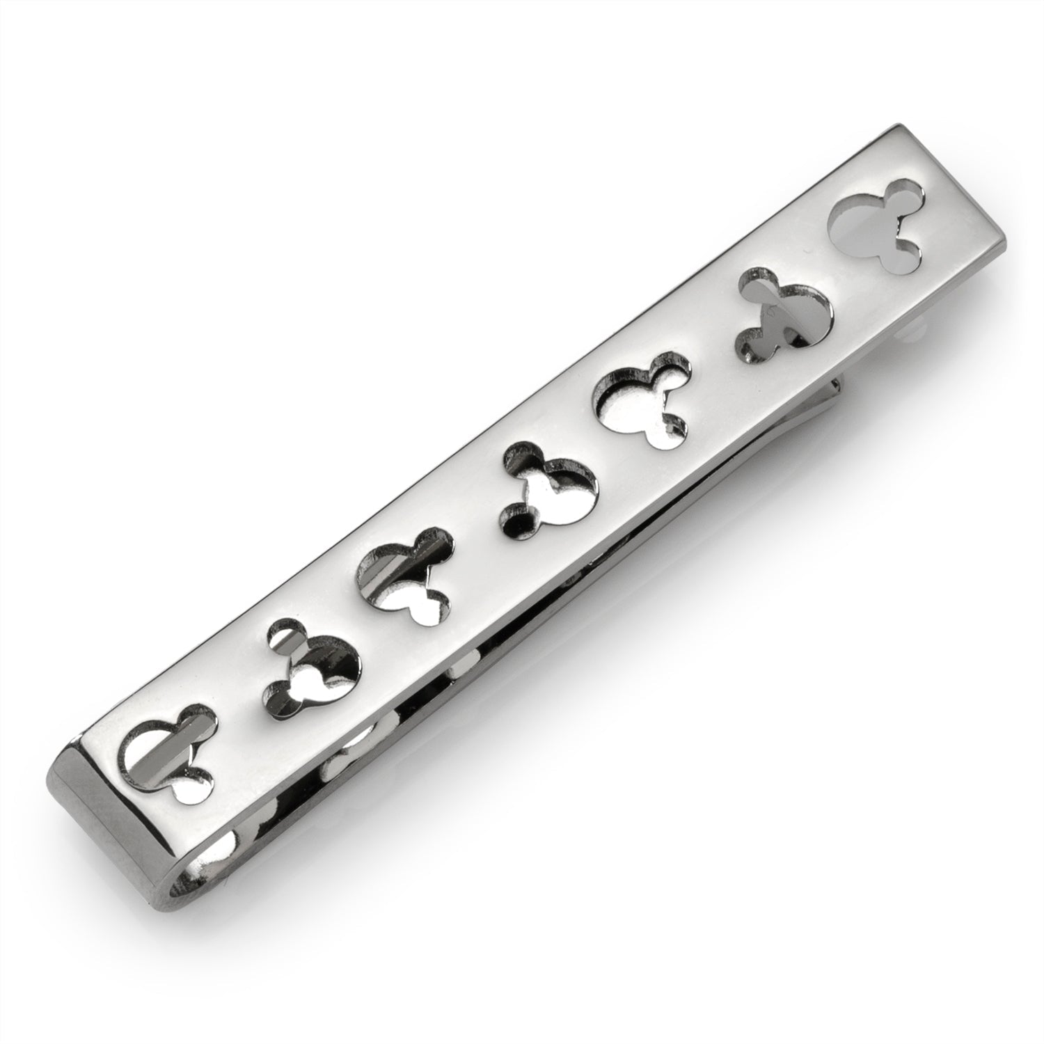 Disney Mickey Mouse Silhouette Cutout Silver Tie Bar by Cufflinks.com