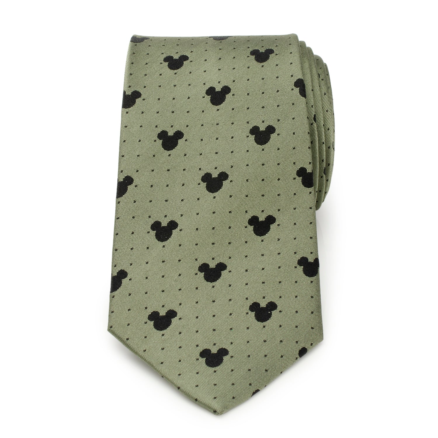 Disney Mickey Mouse Silhouette Dot Green Men&