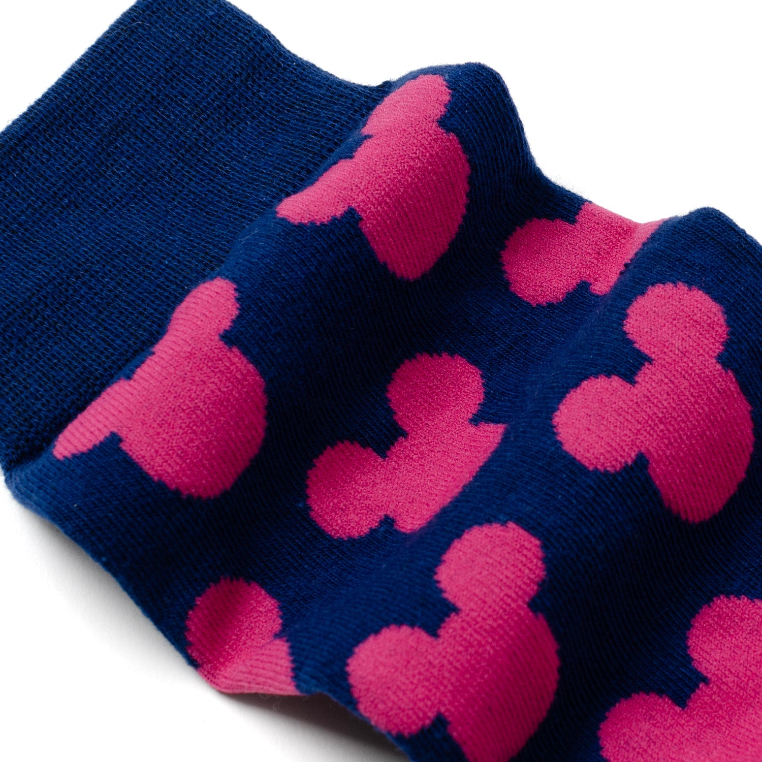 Disney Mickey Mouse Silhouette Pink Sock and Mickey Blue Lapel Pin Gift Set by Cufflinks.com