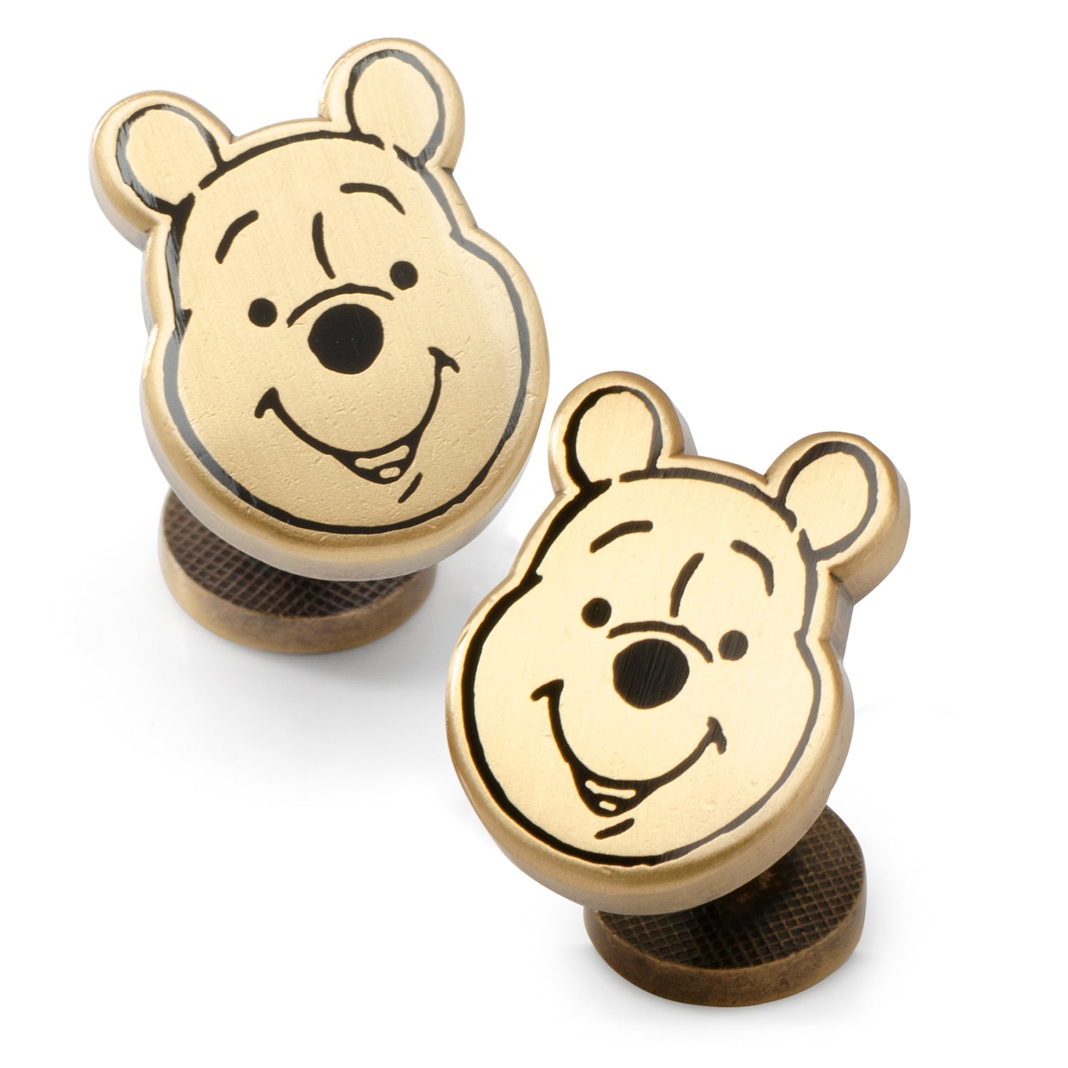 Disney Winnie the Pooh Face Gold Cufflinks by Cufflinks.com