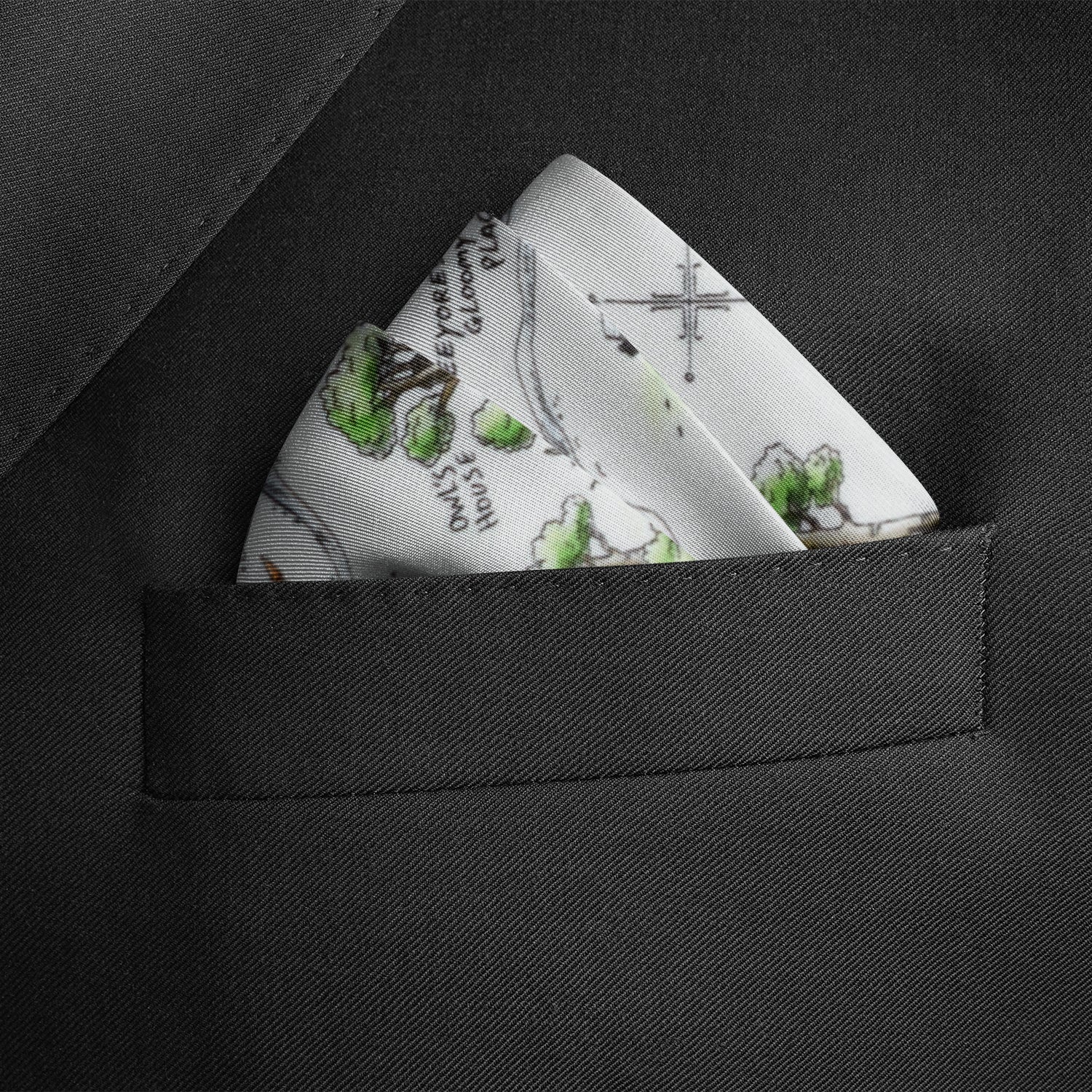 Disney Winnie the Pooh Map Pocket Square by Cufflinks.com