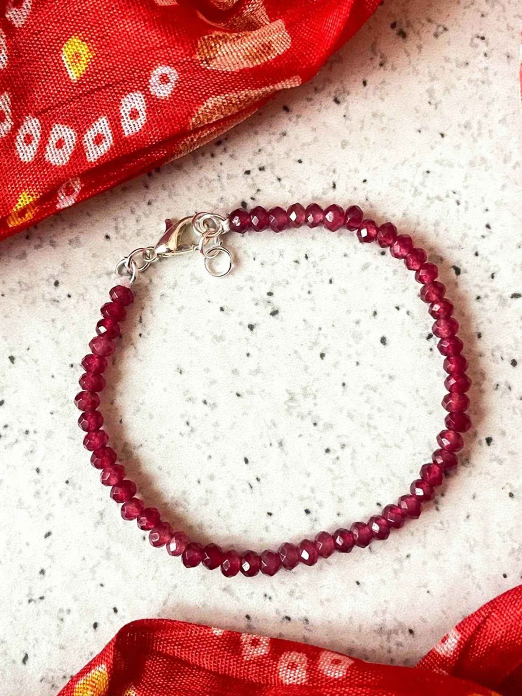 Joban Fashion Pink Glass Glass Beads Trendy Bracelets