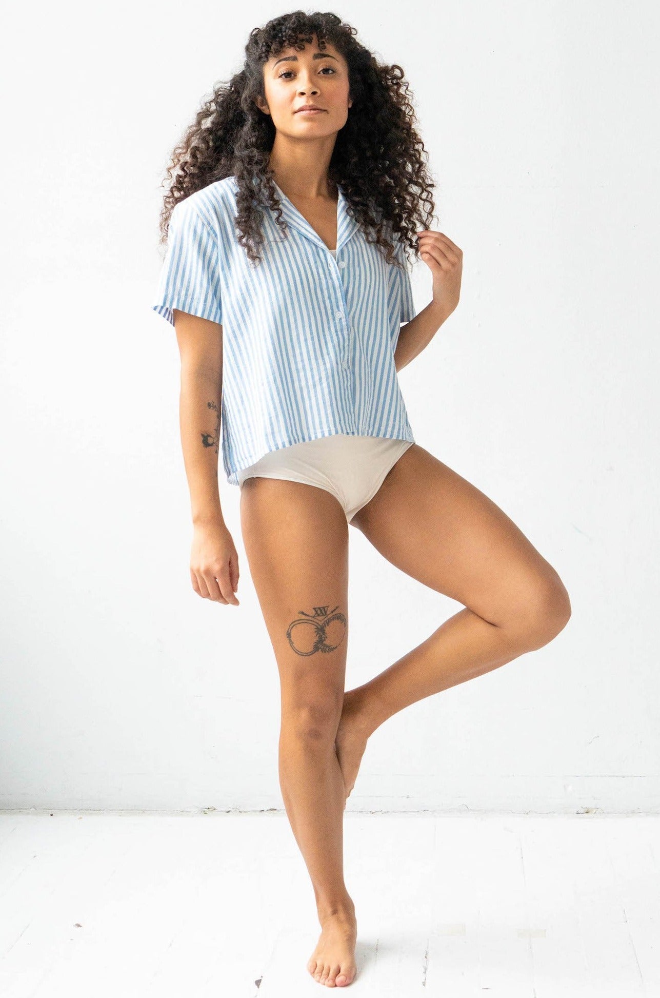 Cropped Button Down - DestGlow
