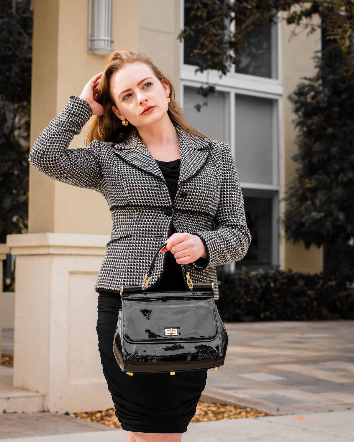 Lady bag 3 - semi-patent black