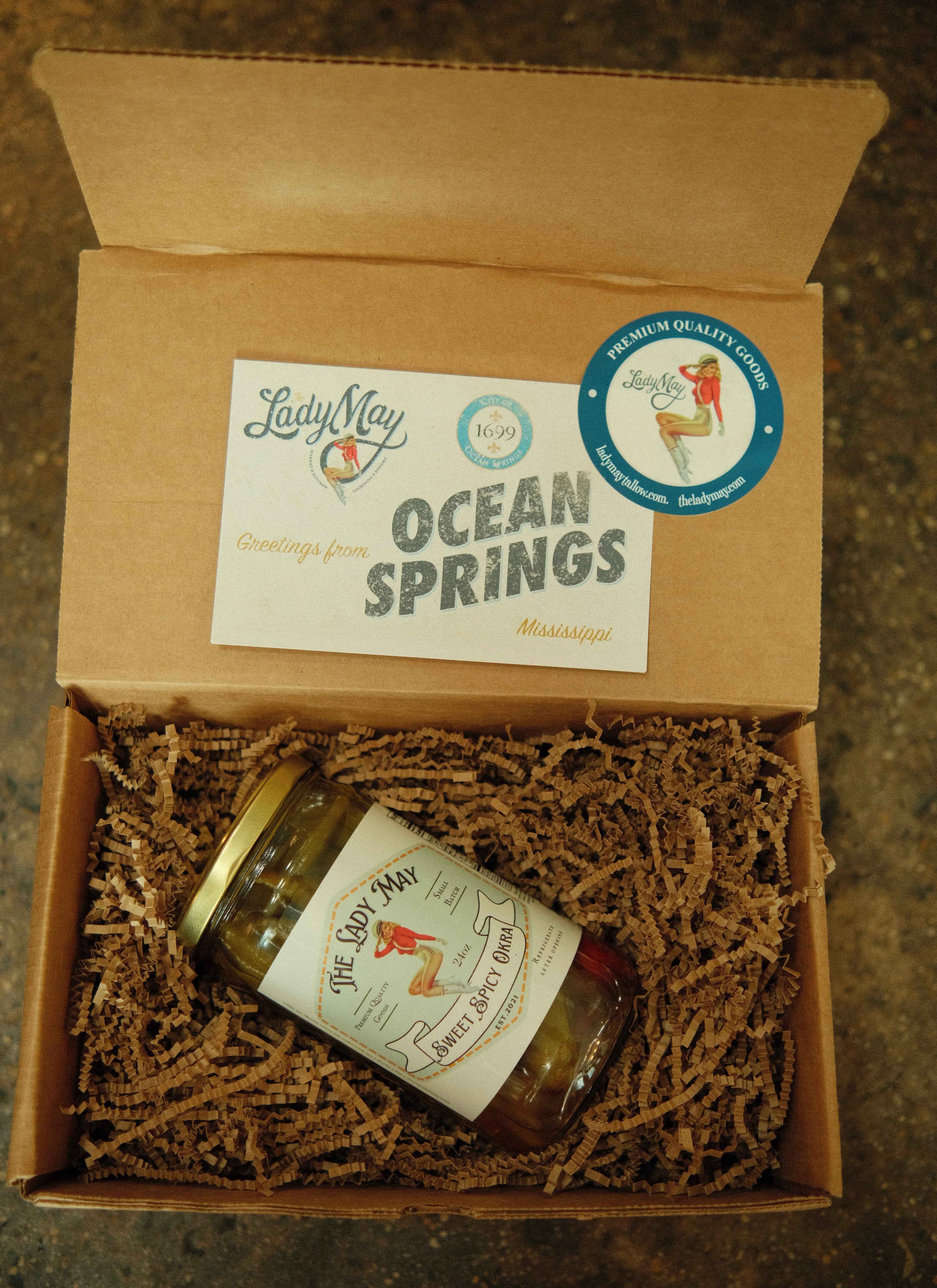 Sweet & Spicy Pickled Okra - Southern Style | Small Batch Restaurant Made | Lady May - 24oz