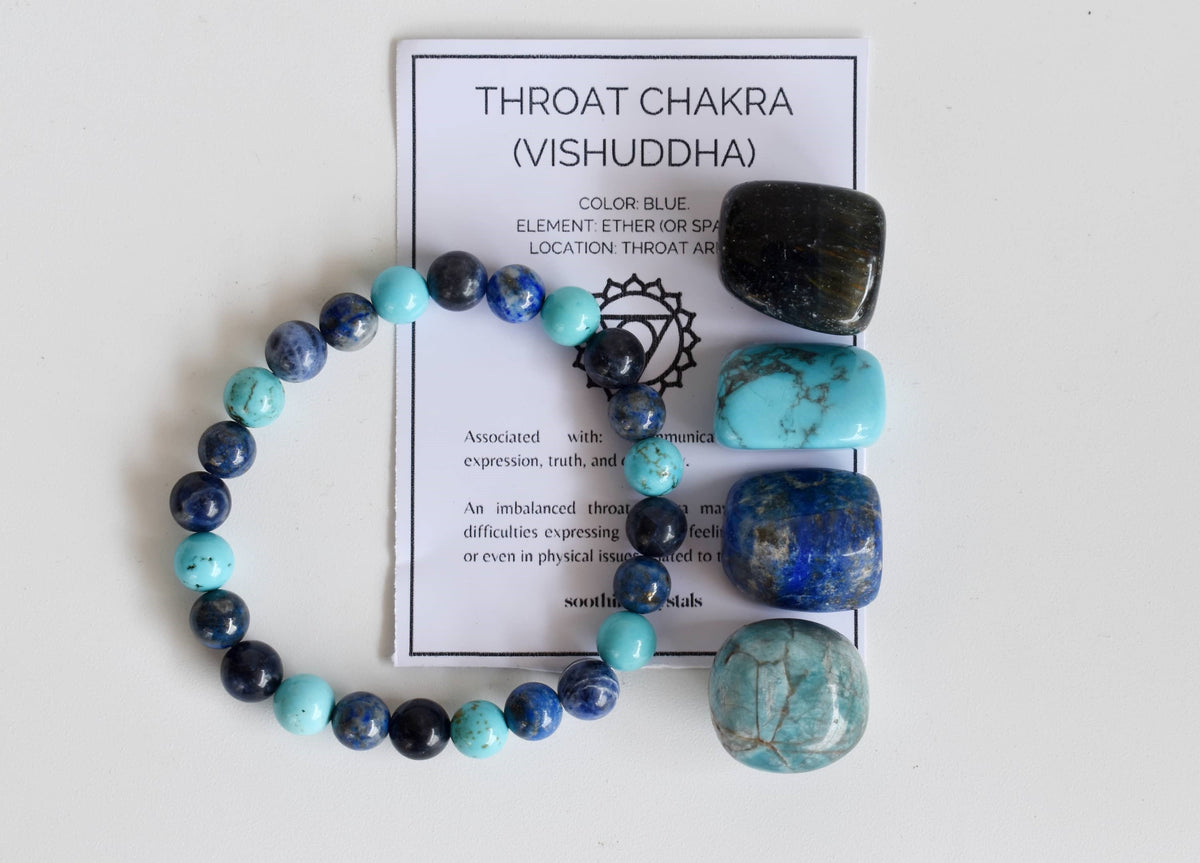 THROAT Chakra Crystals Kit, Chakra&